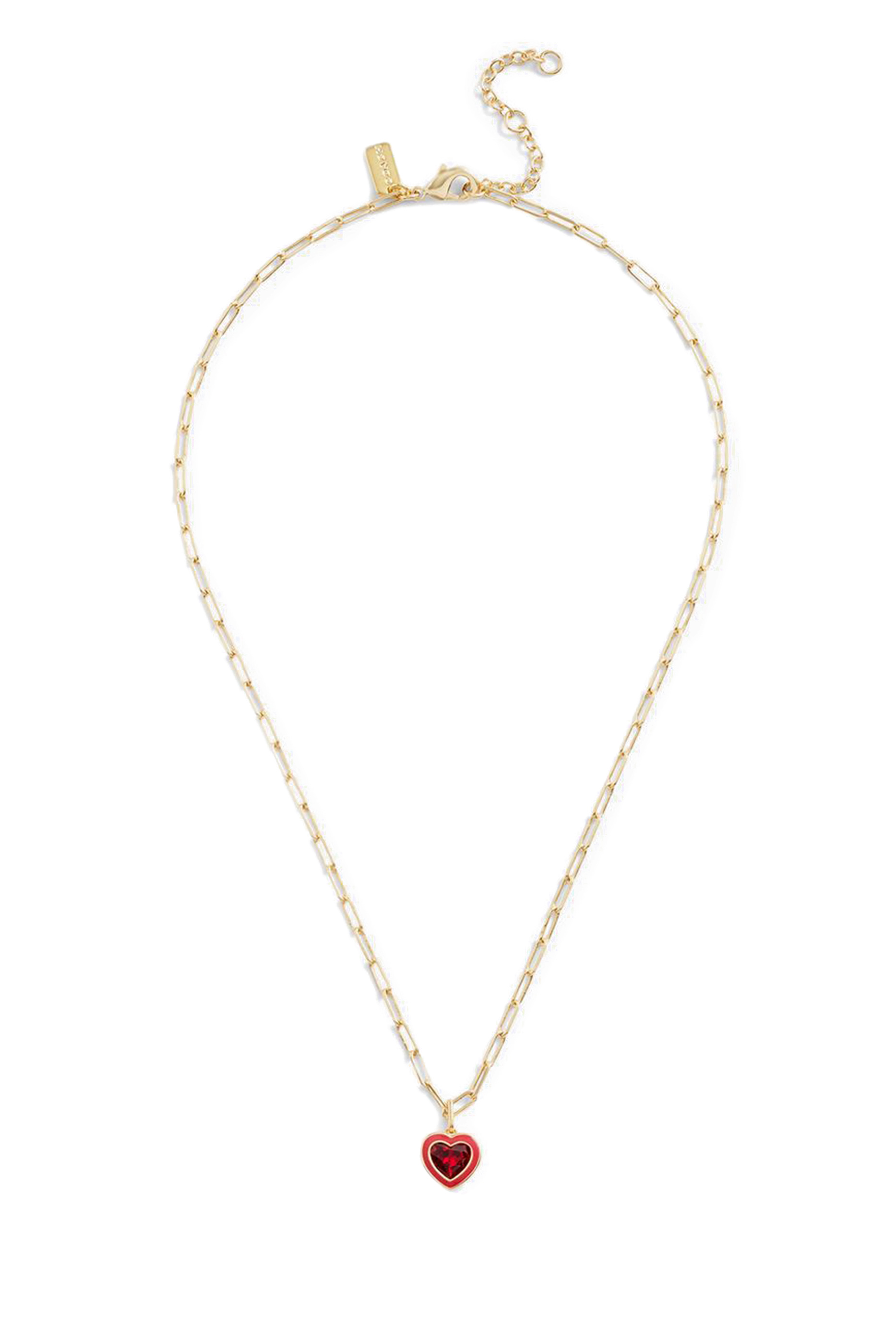 قلادة بدلاية بتصميم قلب مطلية بالمينا مع طقم أقراط