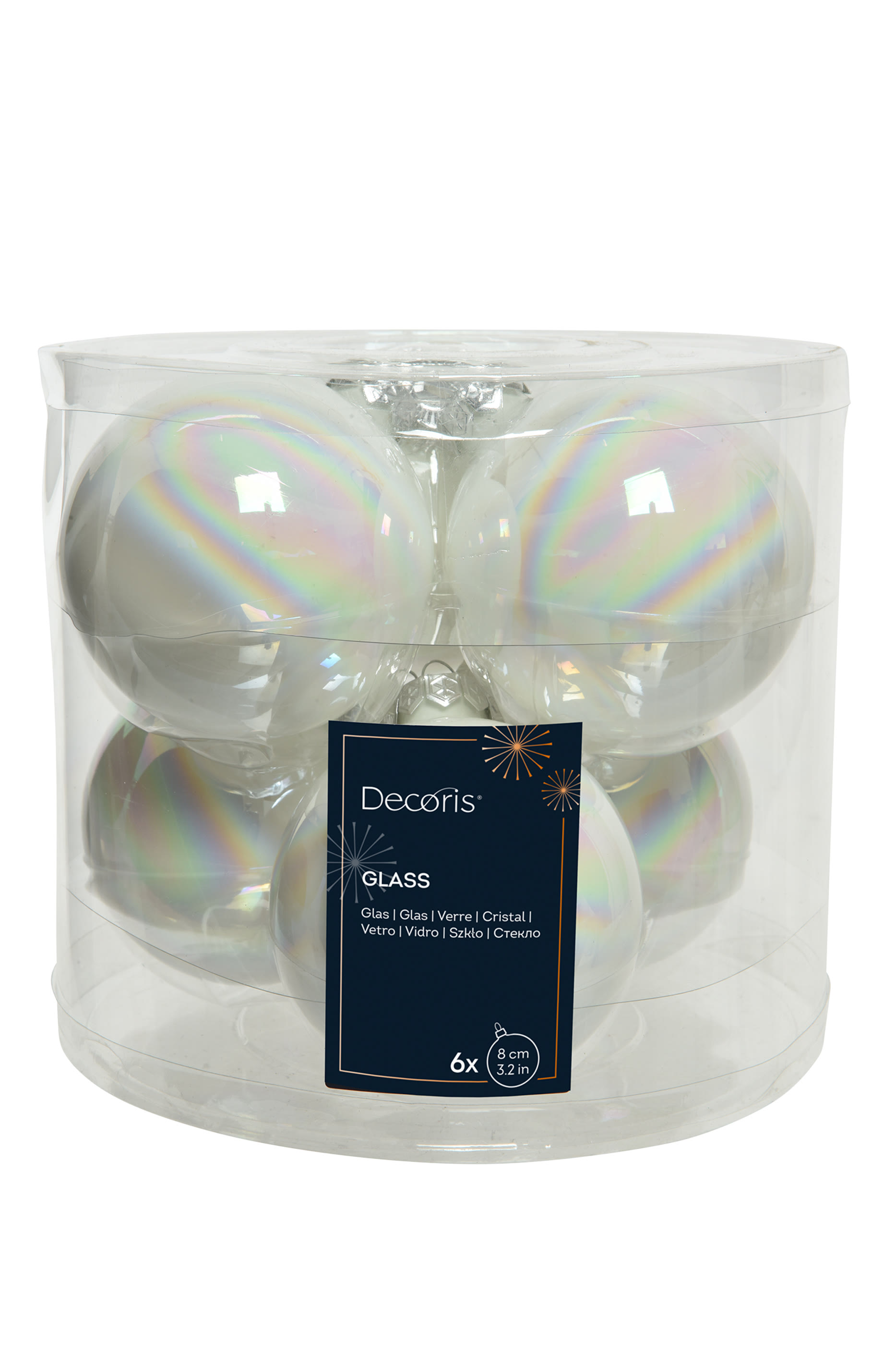 طقم كرات زينة للأعياد، 6 قطع