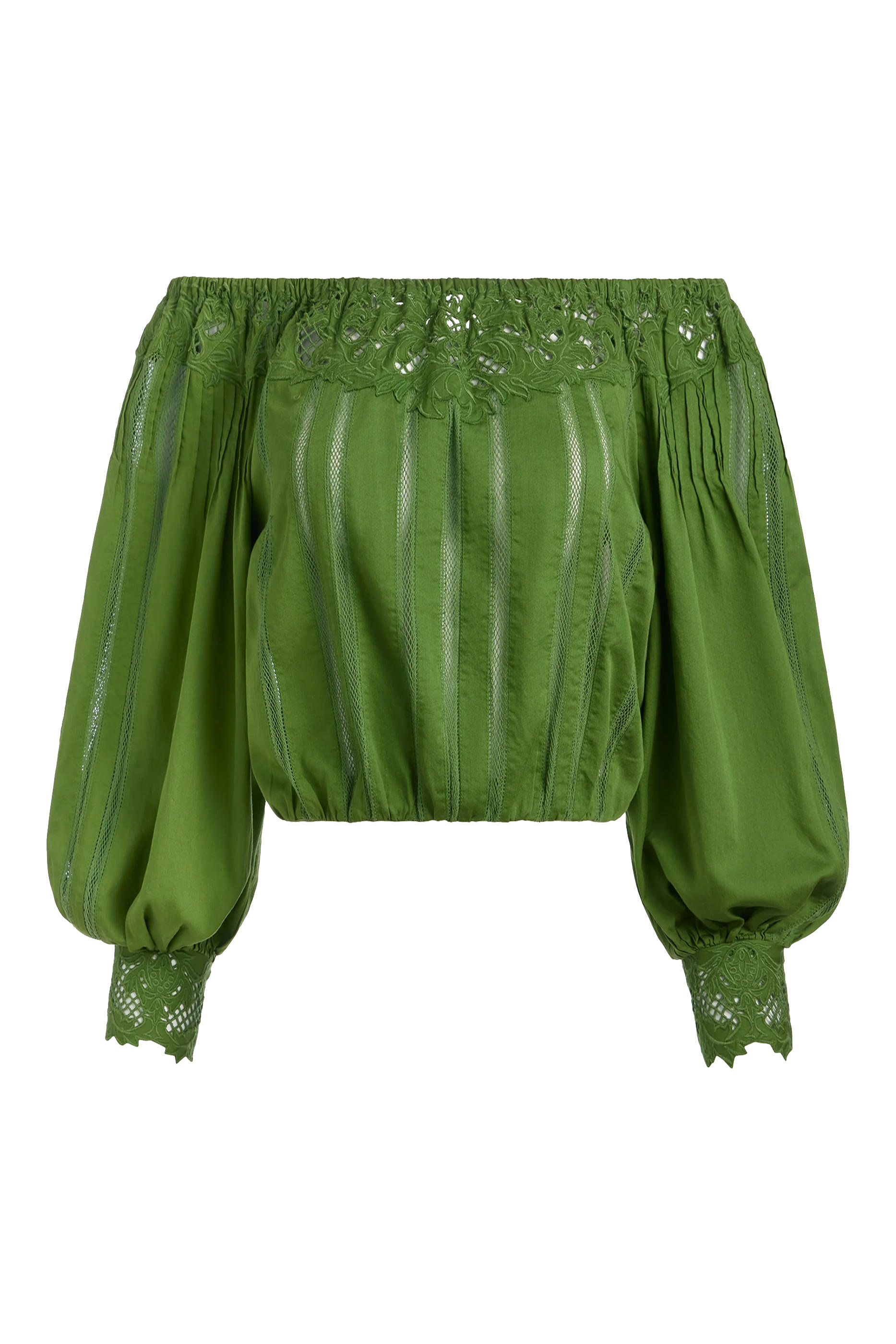 بلوزة نان مطرزة بأكتاف مكشوفة