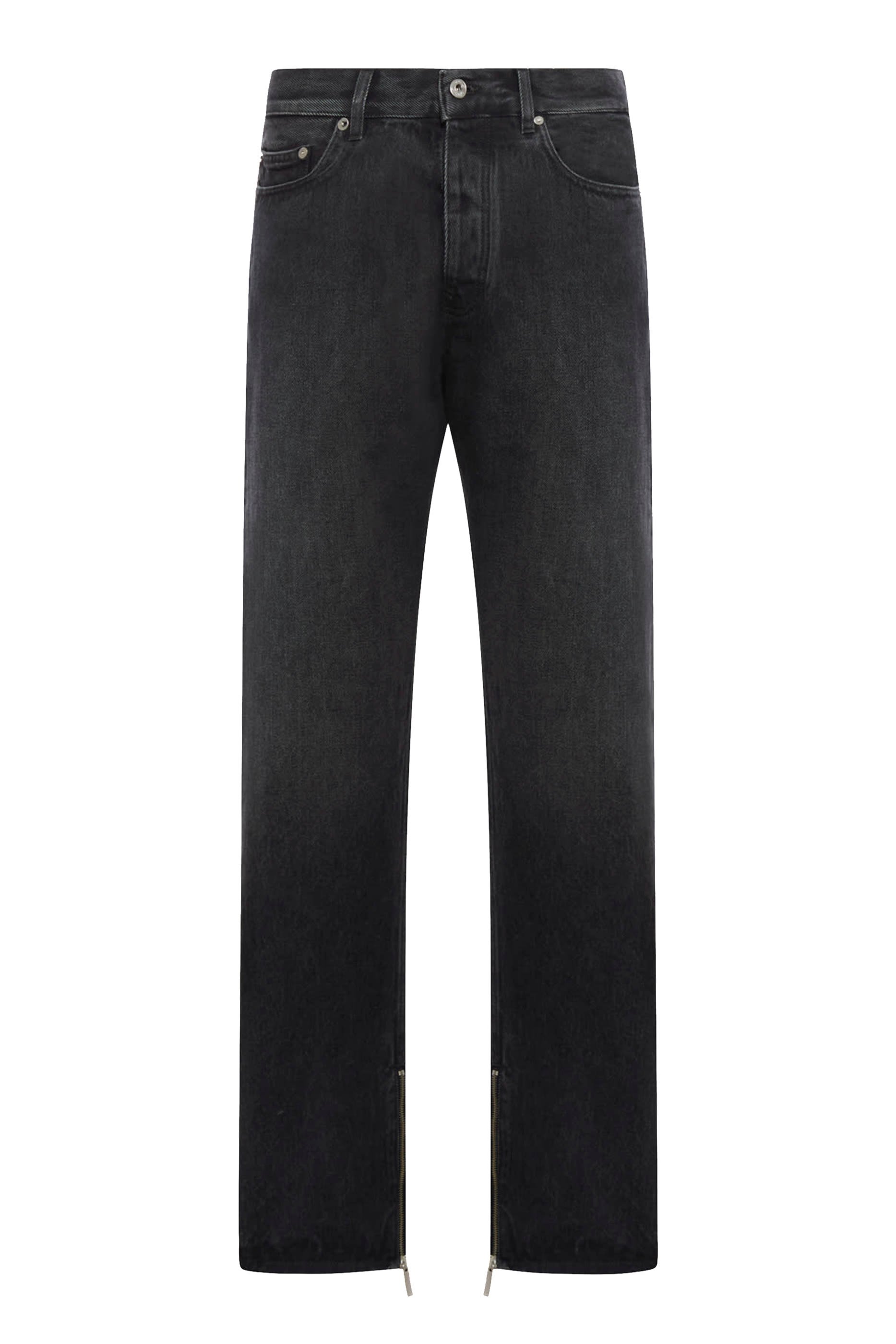 بنطال جينز سكيت بسحاب وشعار الأسهم