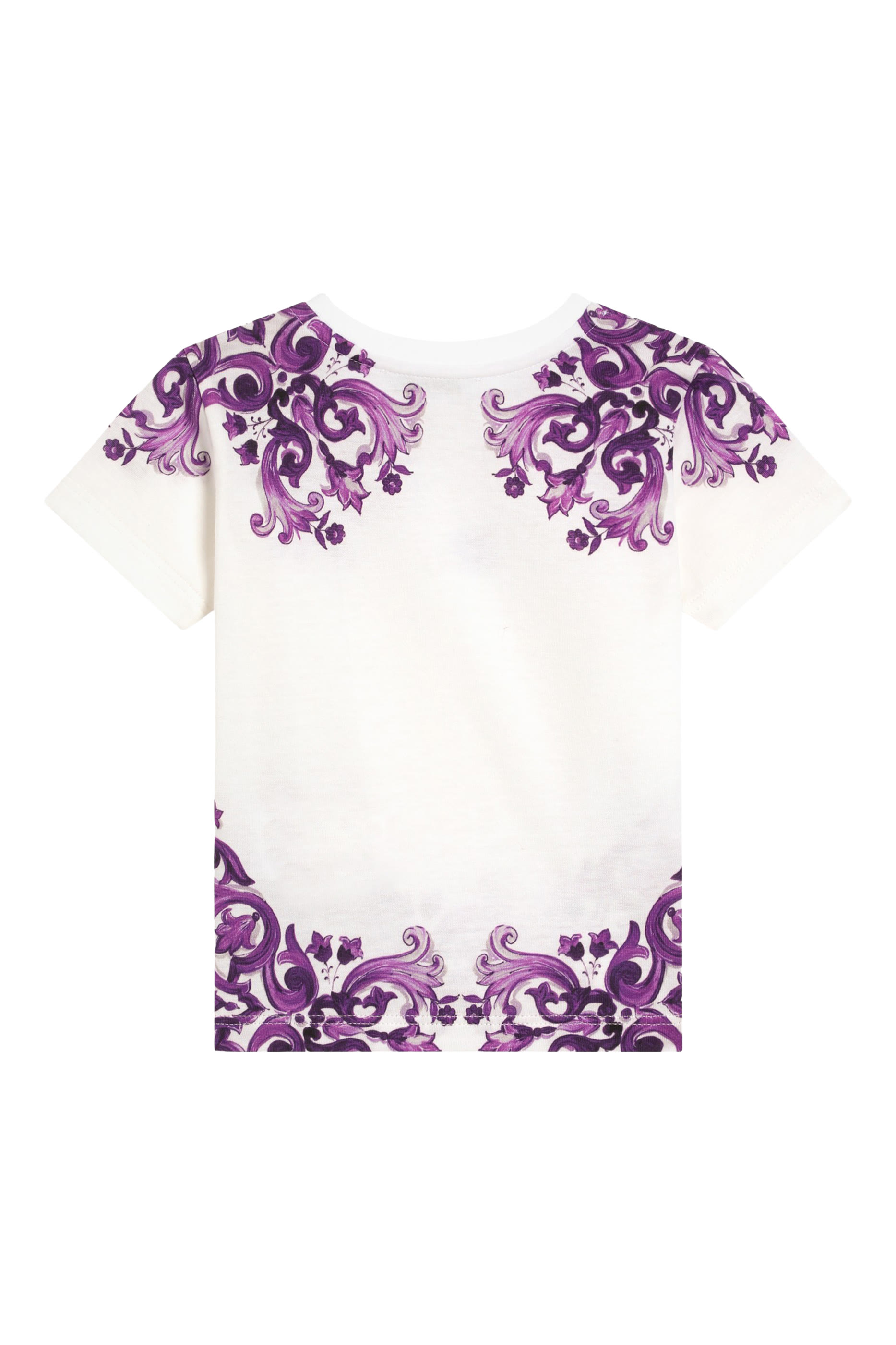 تيشيرت بنقشة مايوليكا وشعار الماركة للأطفال