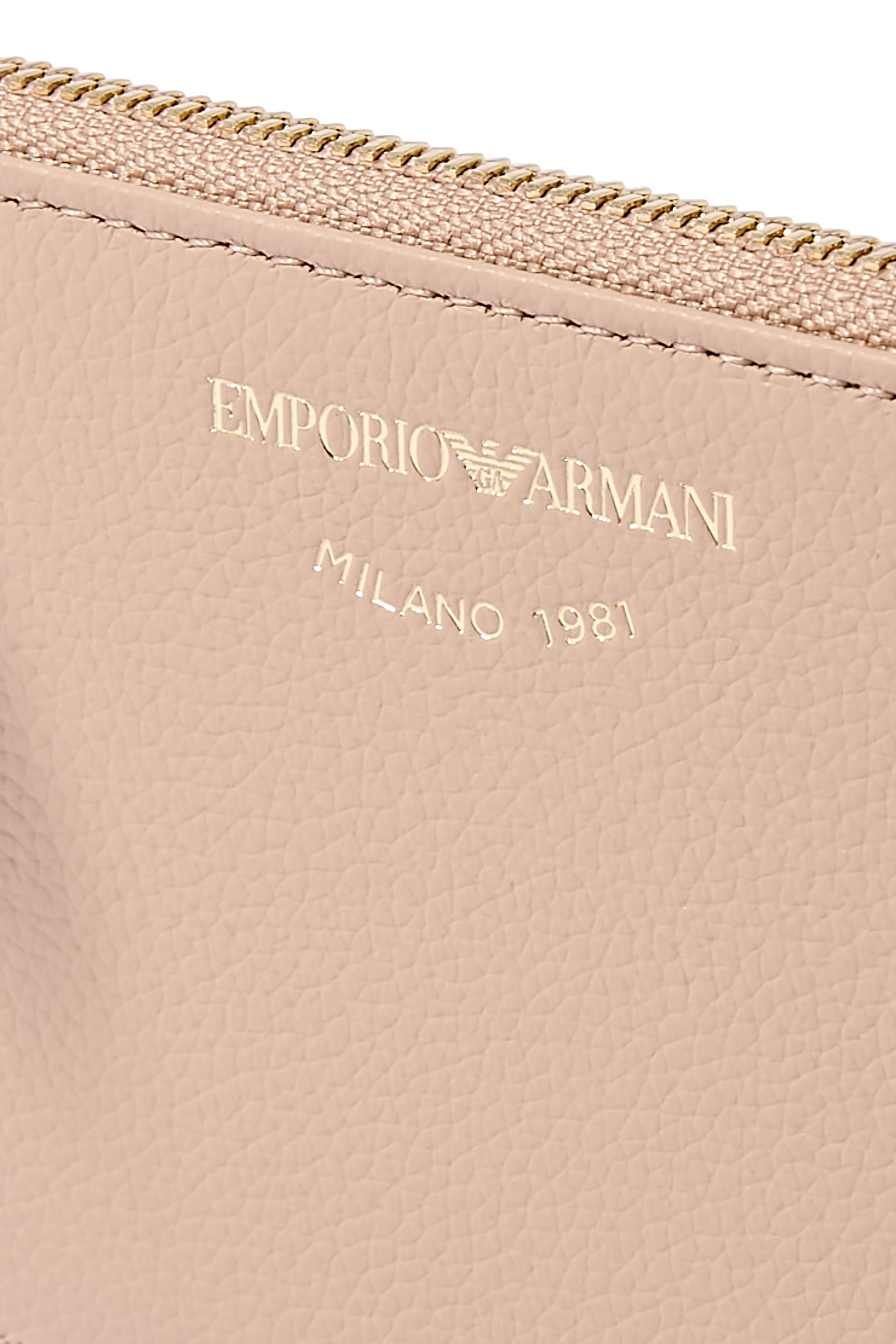 حافظة بطاقات بسحاب جلد بارز الملمس