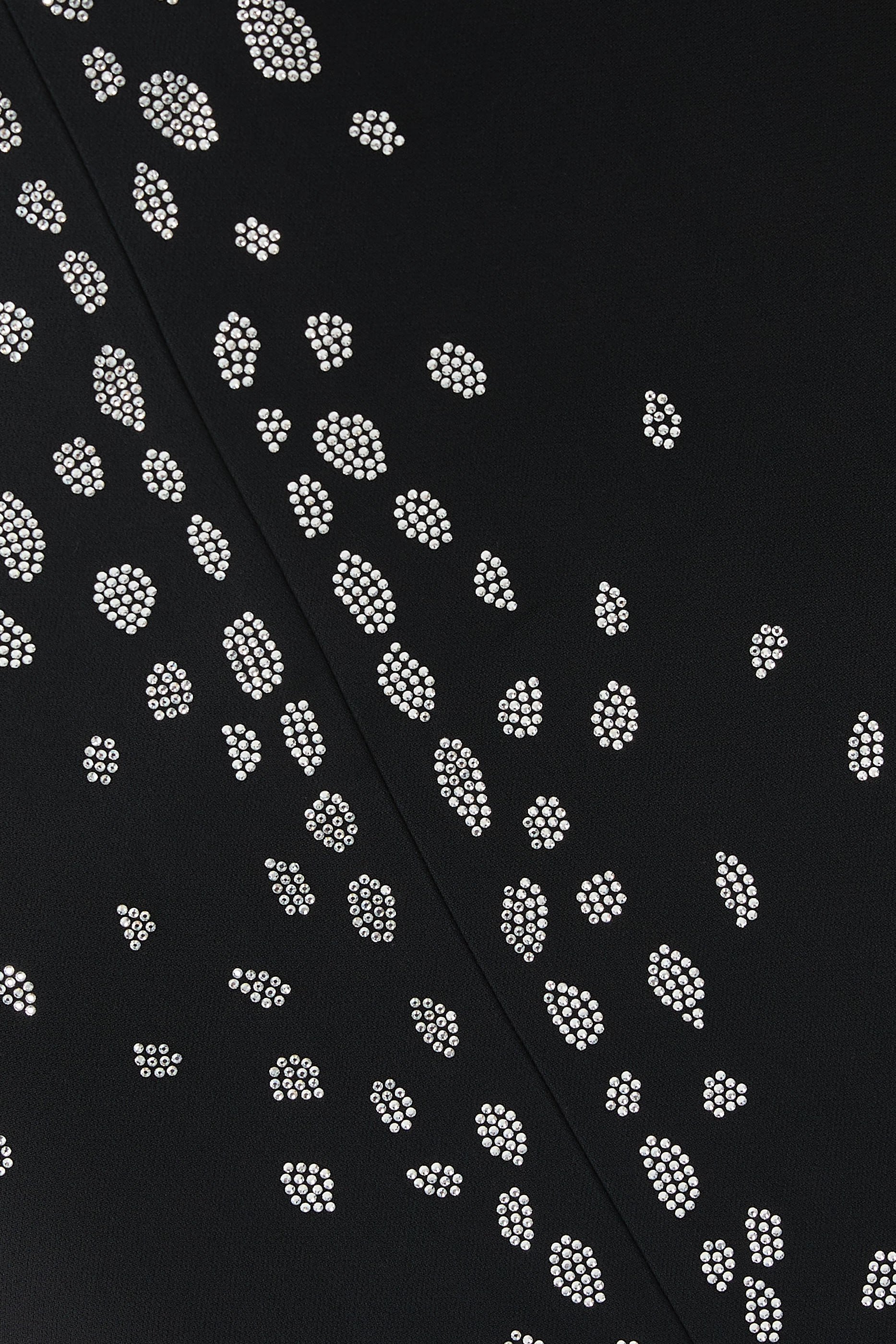 فستان متوسط الطول بتطريز بالكريستال