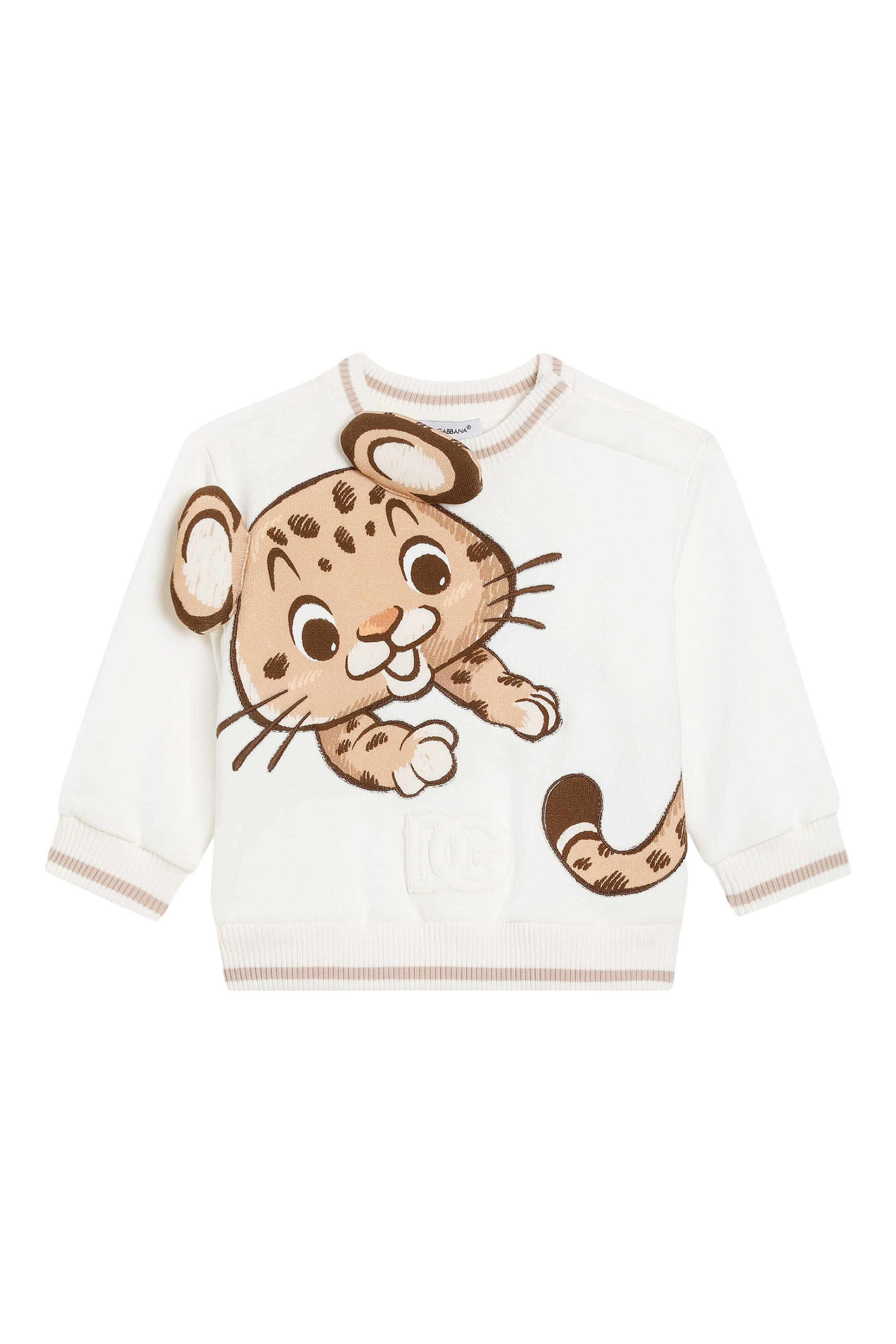 Kids Oversized Sweatshirt with Leopard Patch