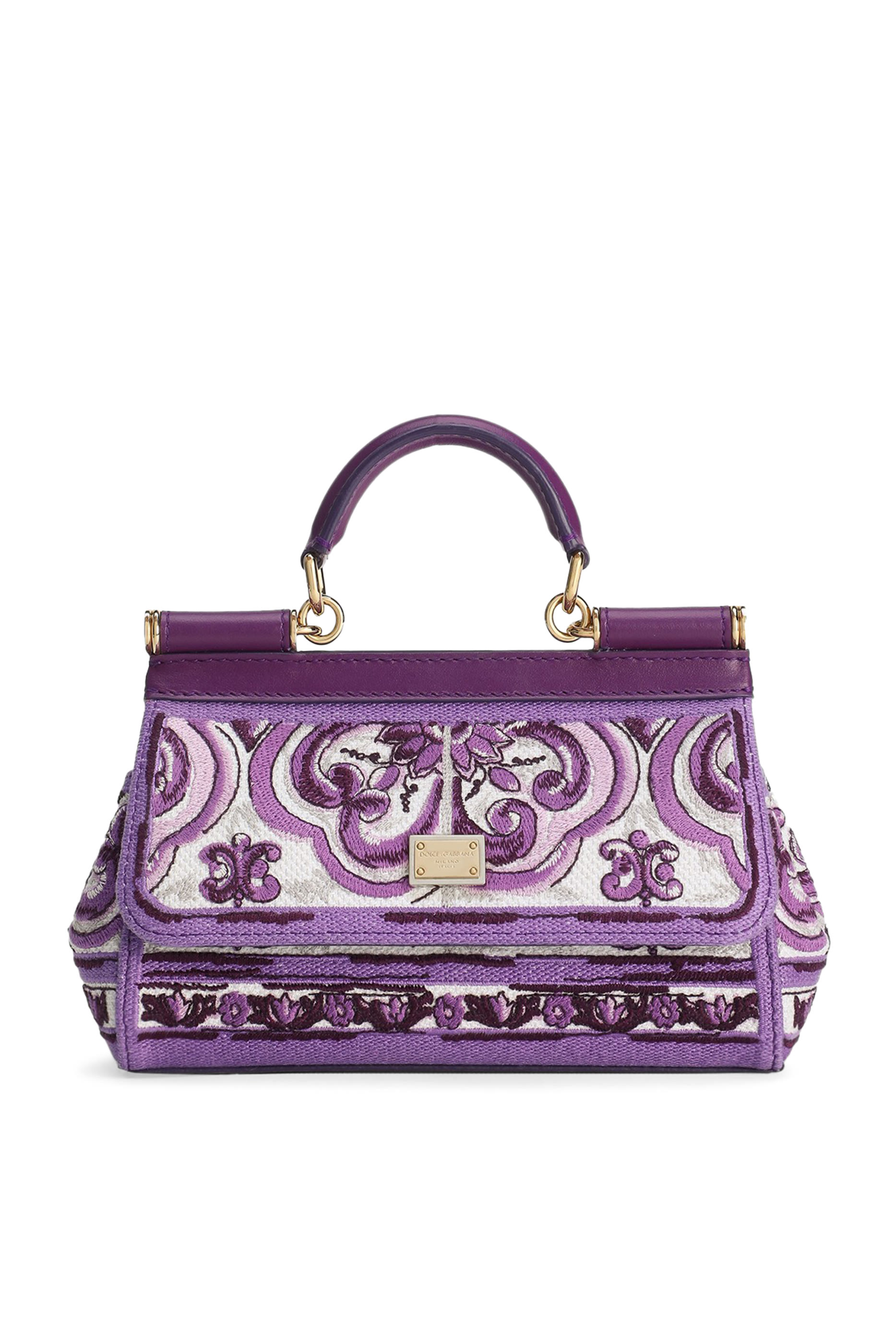 حقيبة يد سيسيلي صغيرة بتطريز مايوليكا