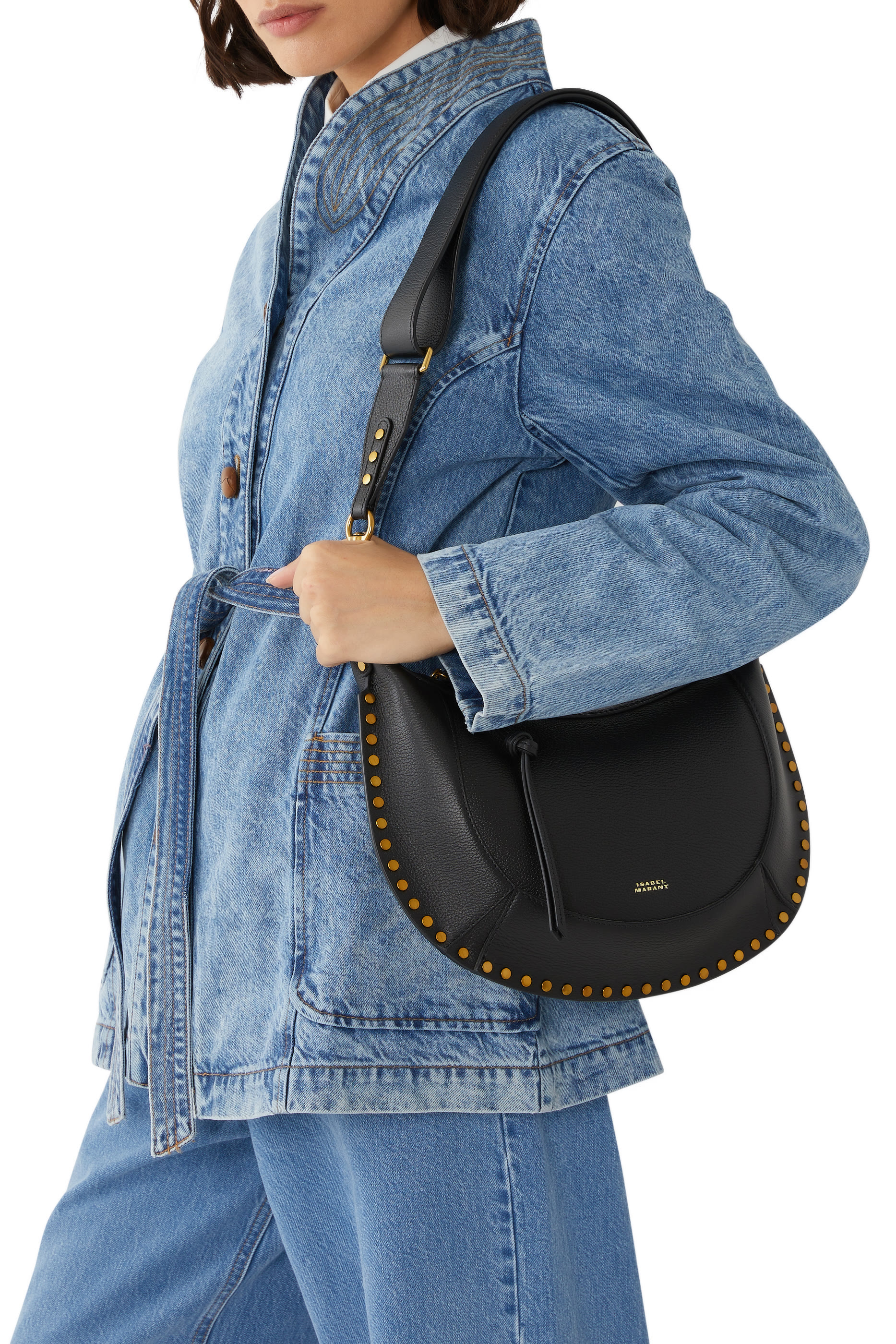 حقيبة ناوكو جلد بحلي