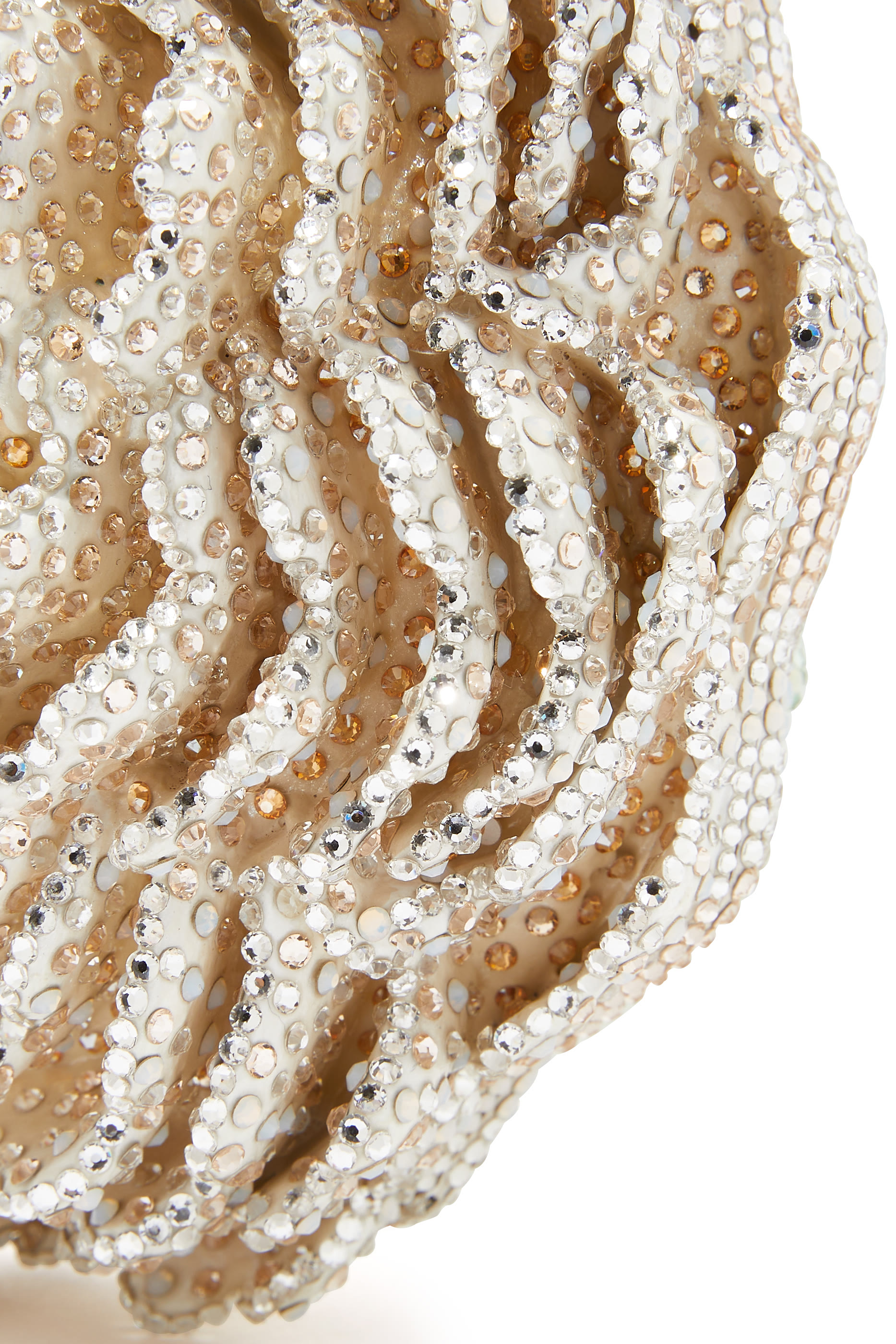 حقيبة يد بتصميم فاوانيا مرصعة بالكريستال