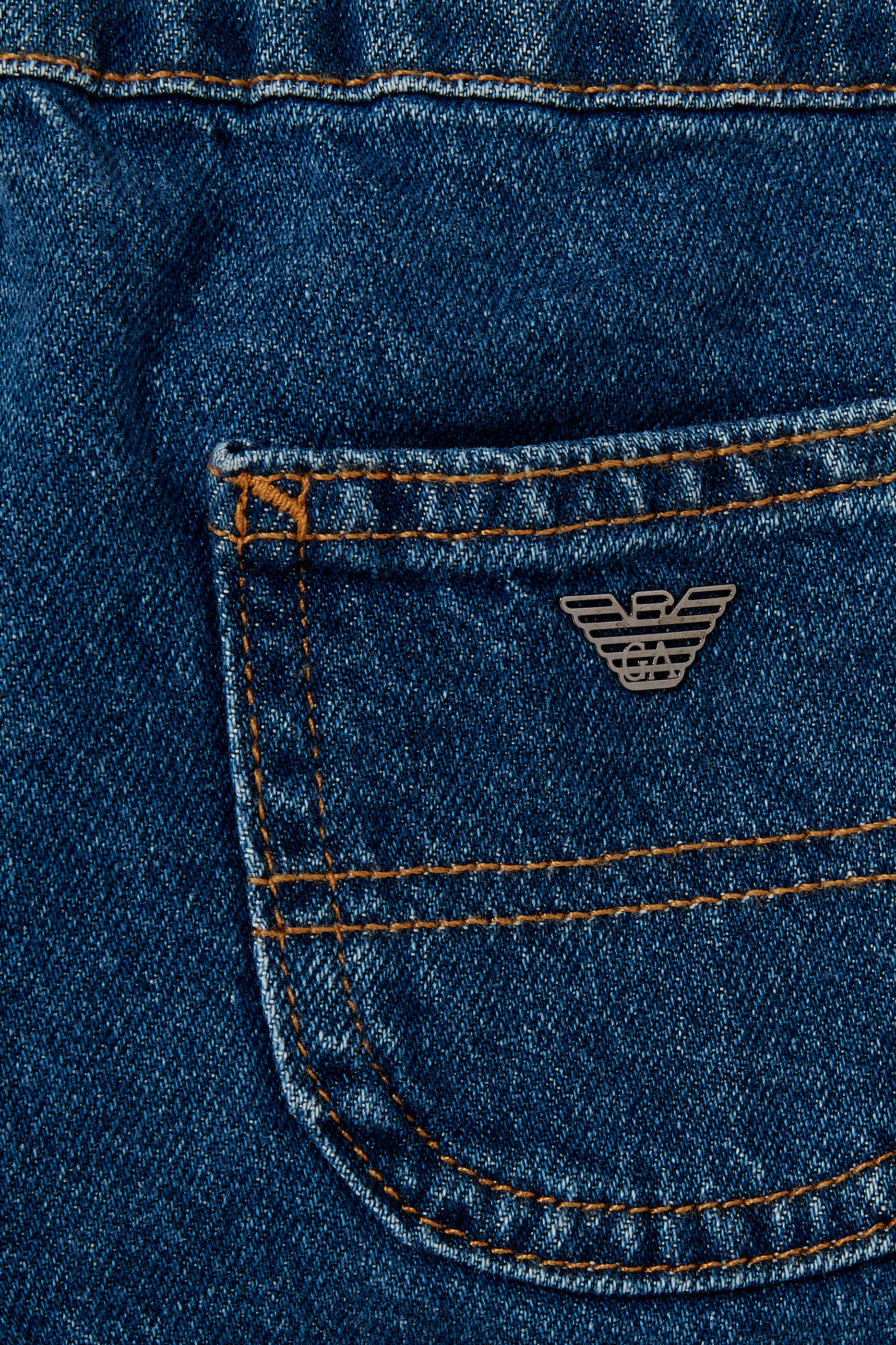 بنطال جينز بتصميم مقسم بأجزاء قطن دنيم للأطفال