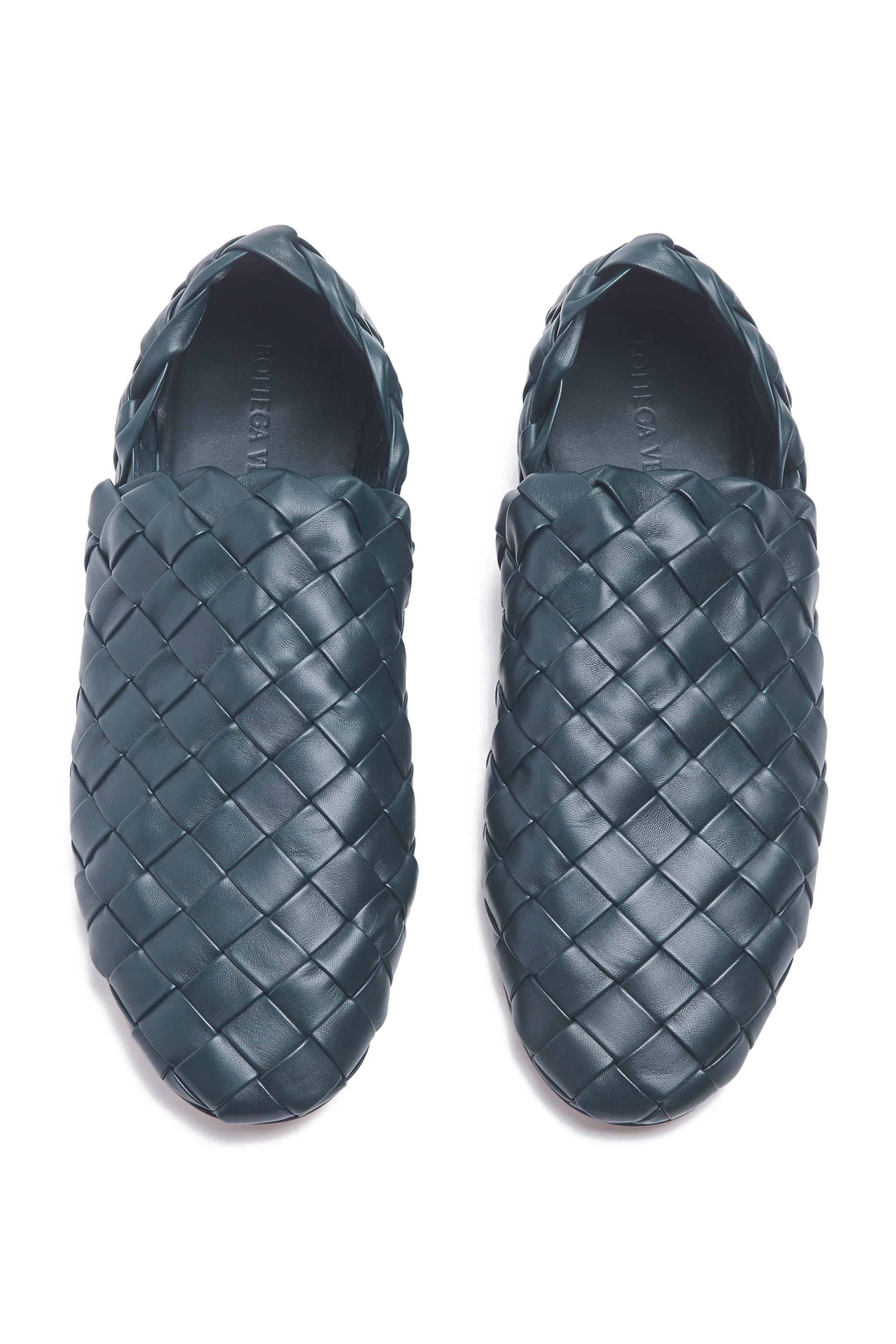 حذاء سهل الارتداء جلد مجدول