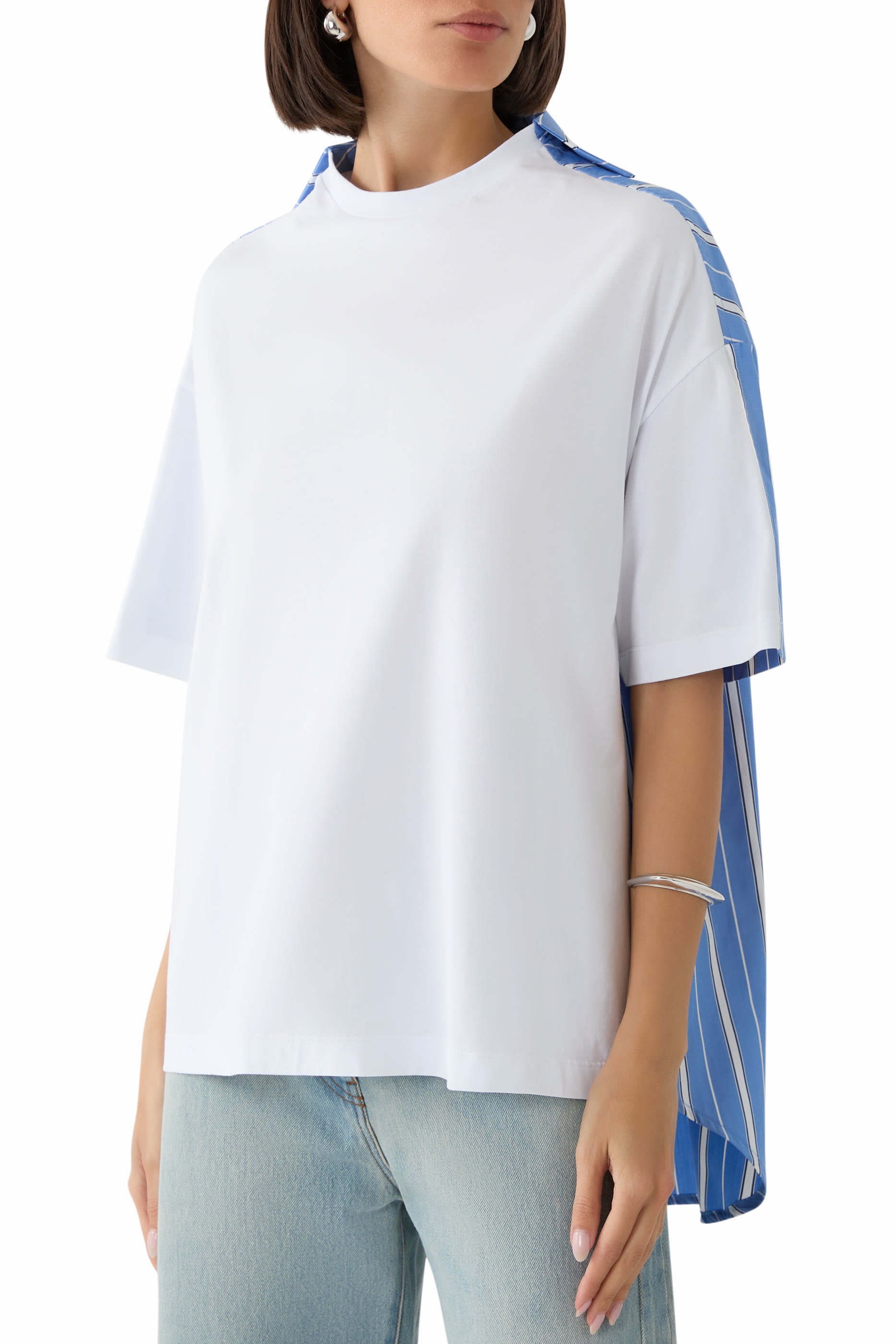 تيشيرت مخطط بقصة فضفاضة