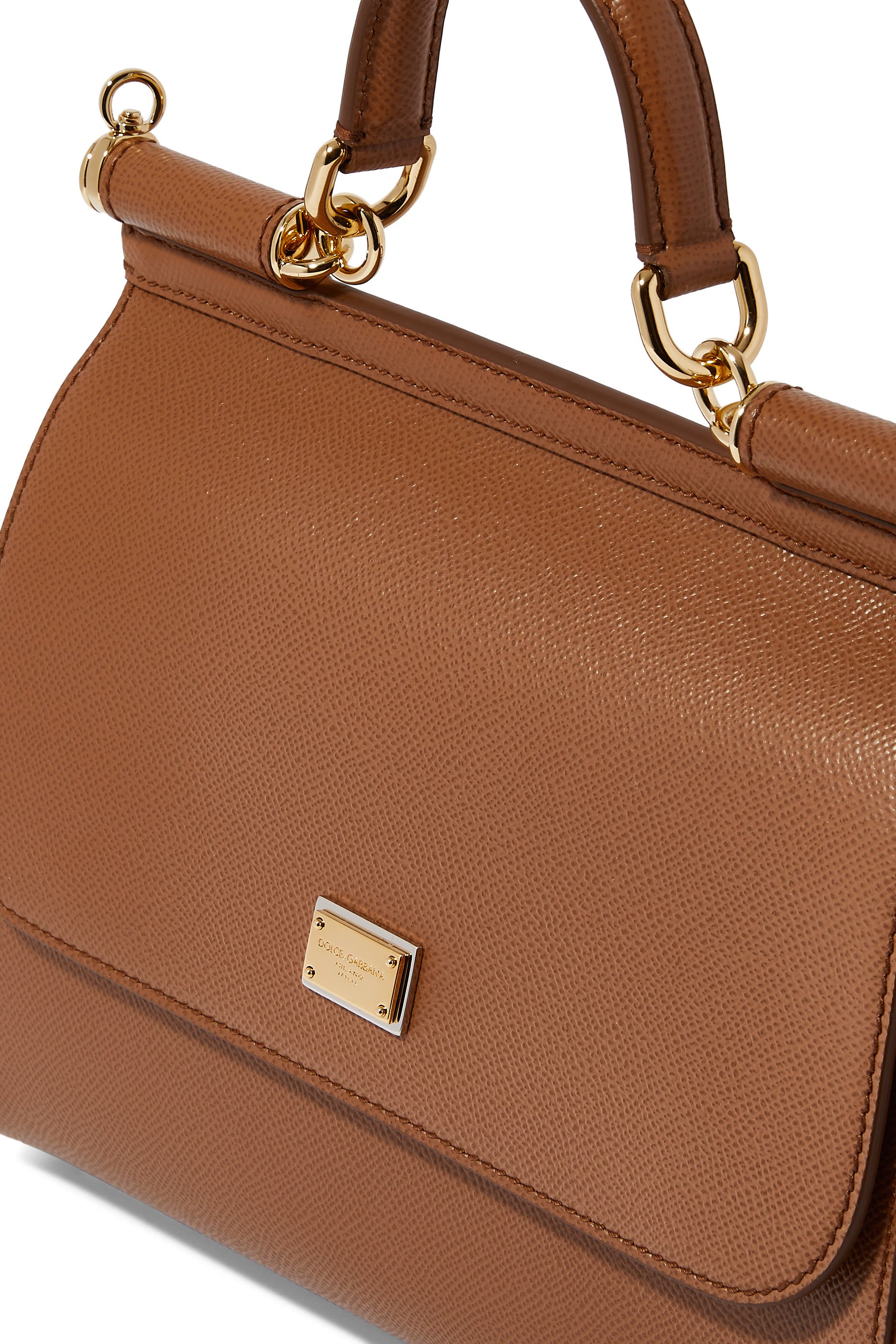 حقيبة ميس سيسيلي متوسطة الحجم جلد دوفين بيد علوية