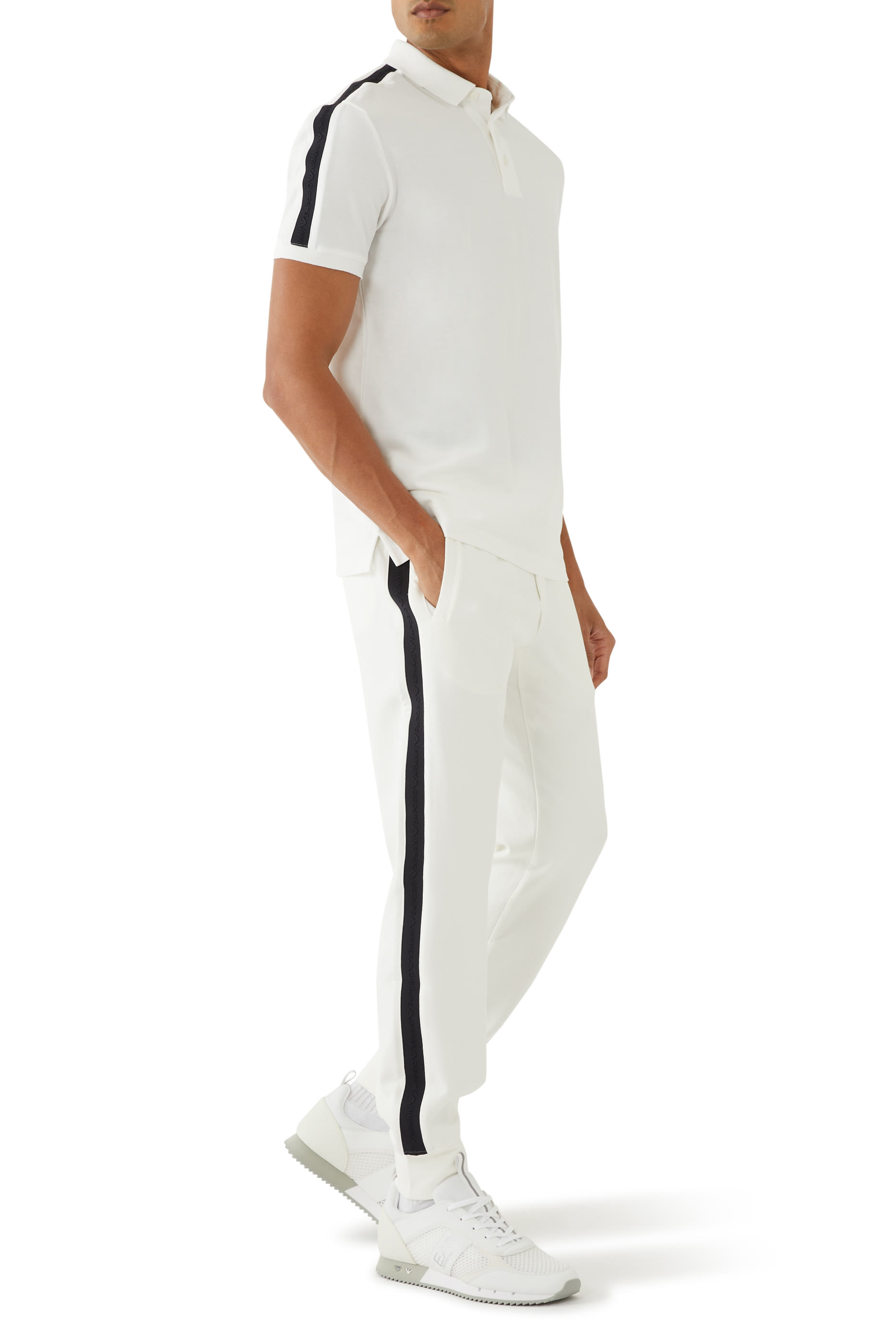 بنطال رياضي بشريط بشعار الماركة