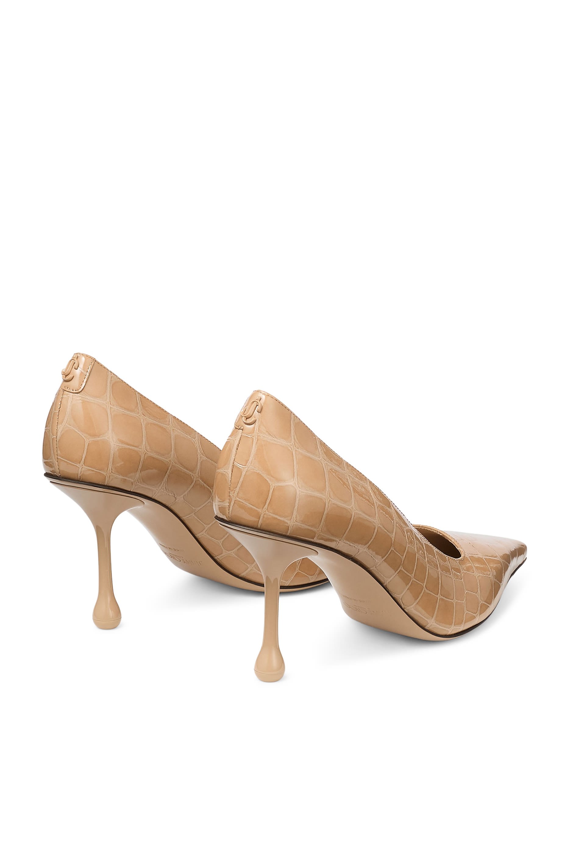 Ixia 80 Croc Embossed Leather Pumps