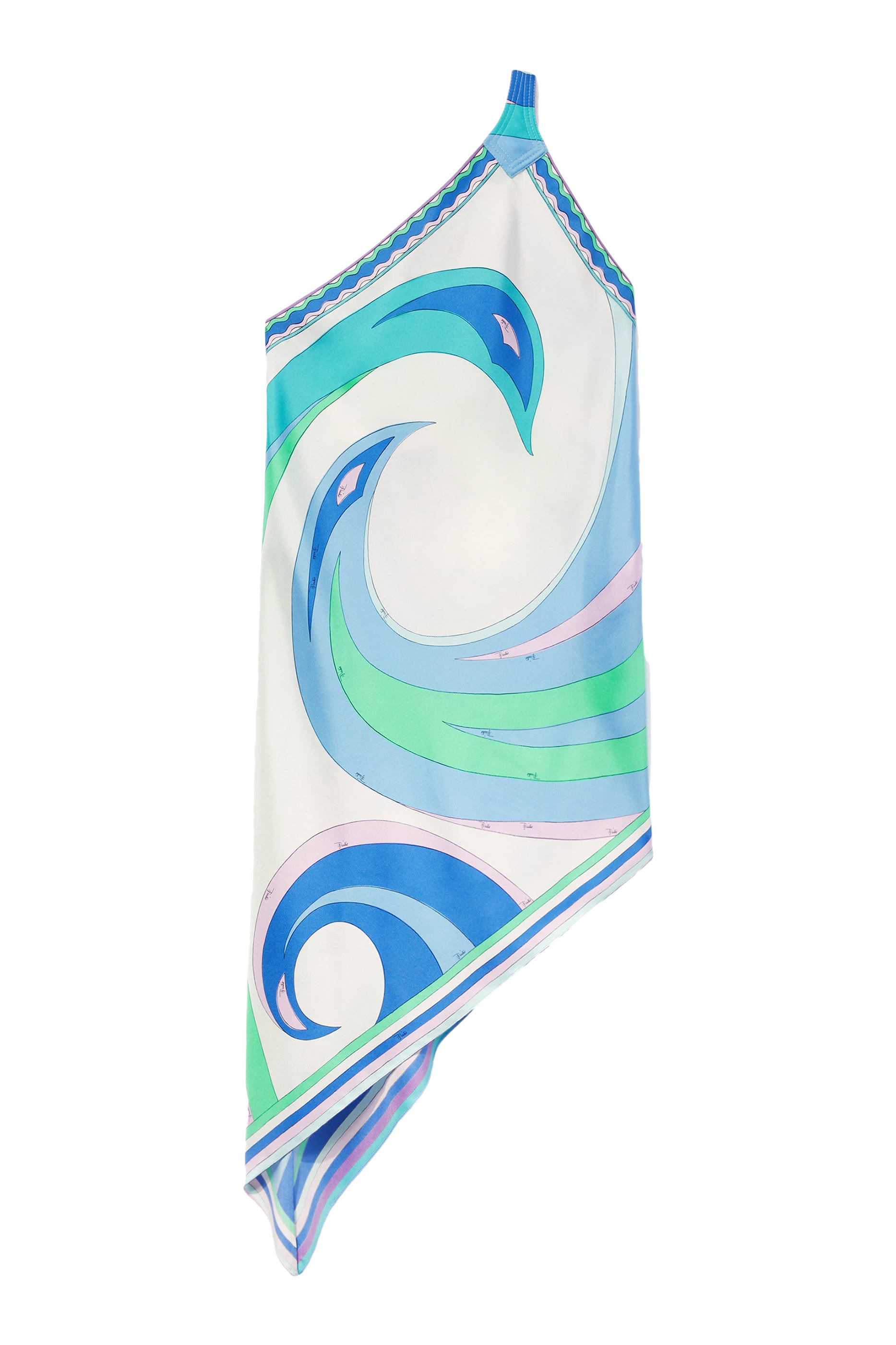 فستان بتصميم غير متماثل بنقشة سيجني