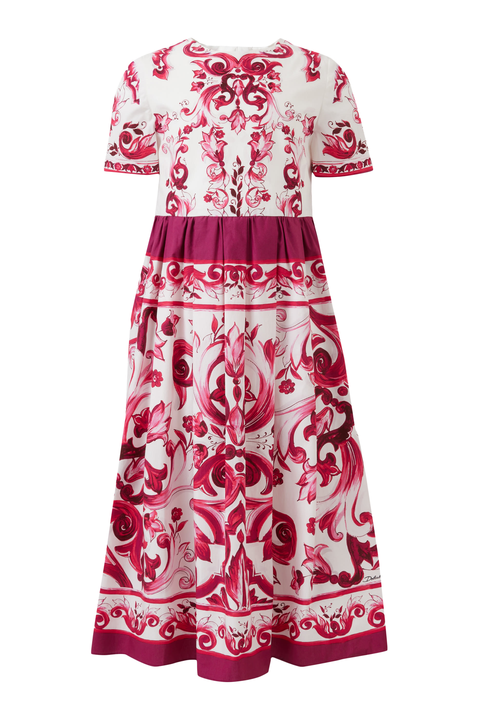 فستان طويل قطن بطبعة ماجوليكا