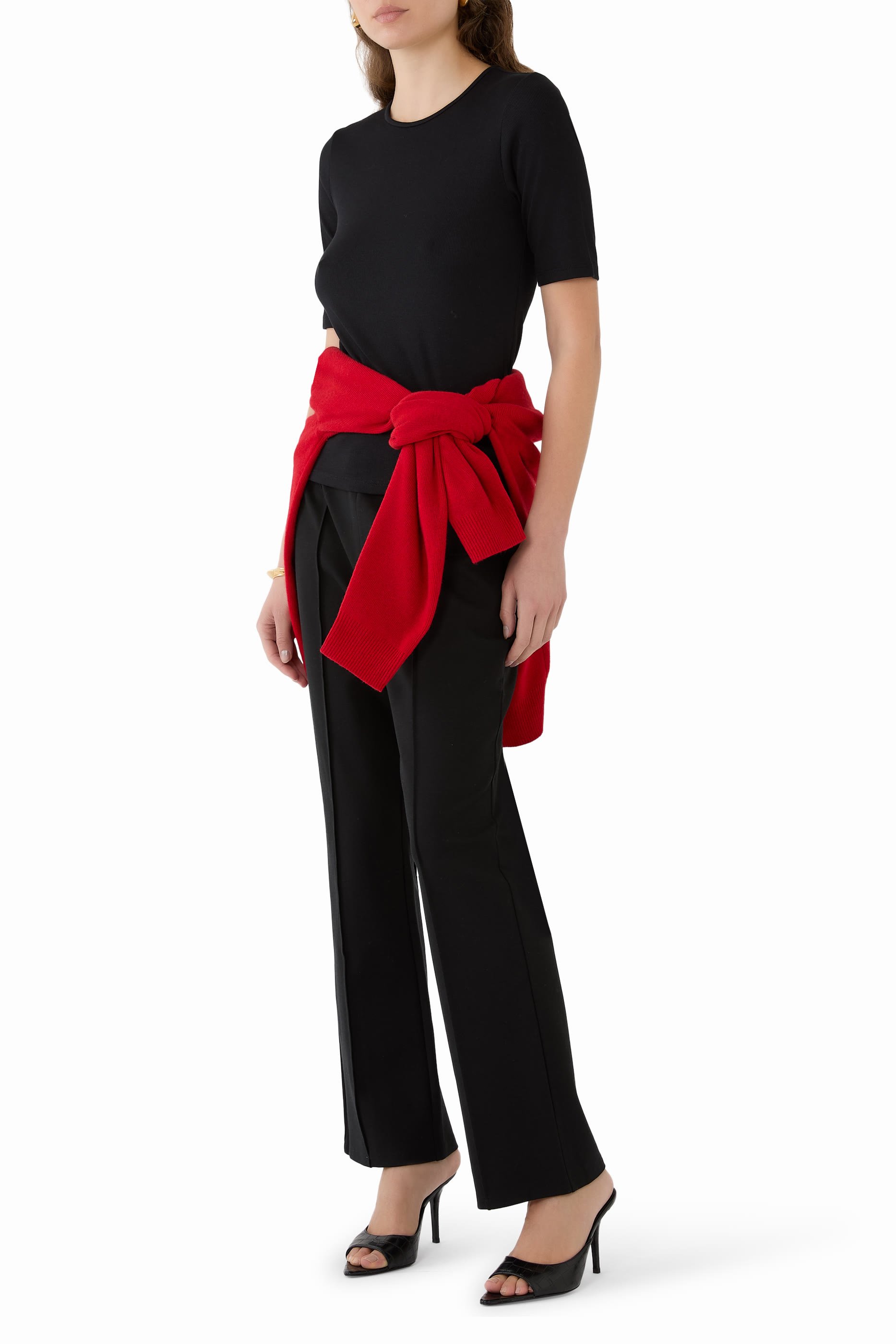 تيشيرت قطن عضوي مضلع مطاطي