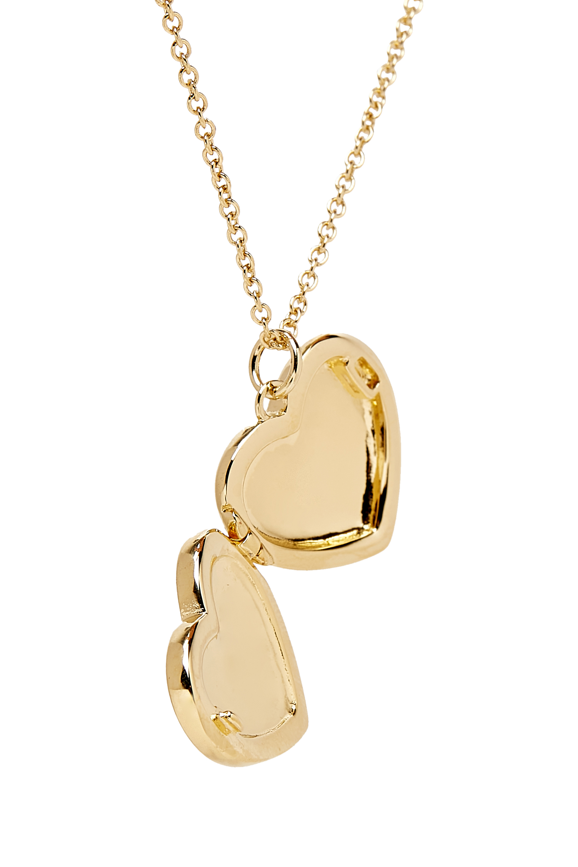 قلادة بقلب مطلي بالمينا