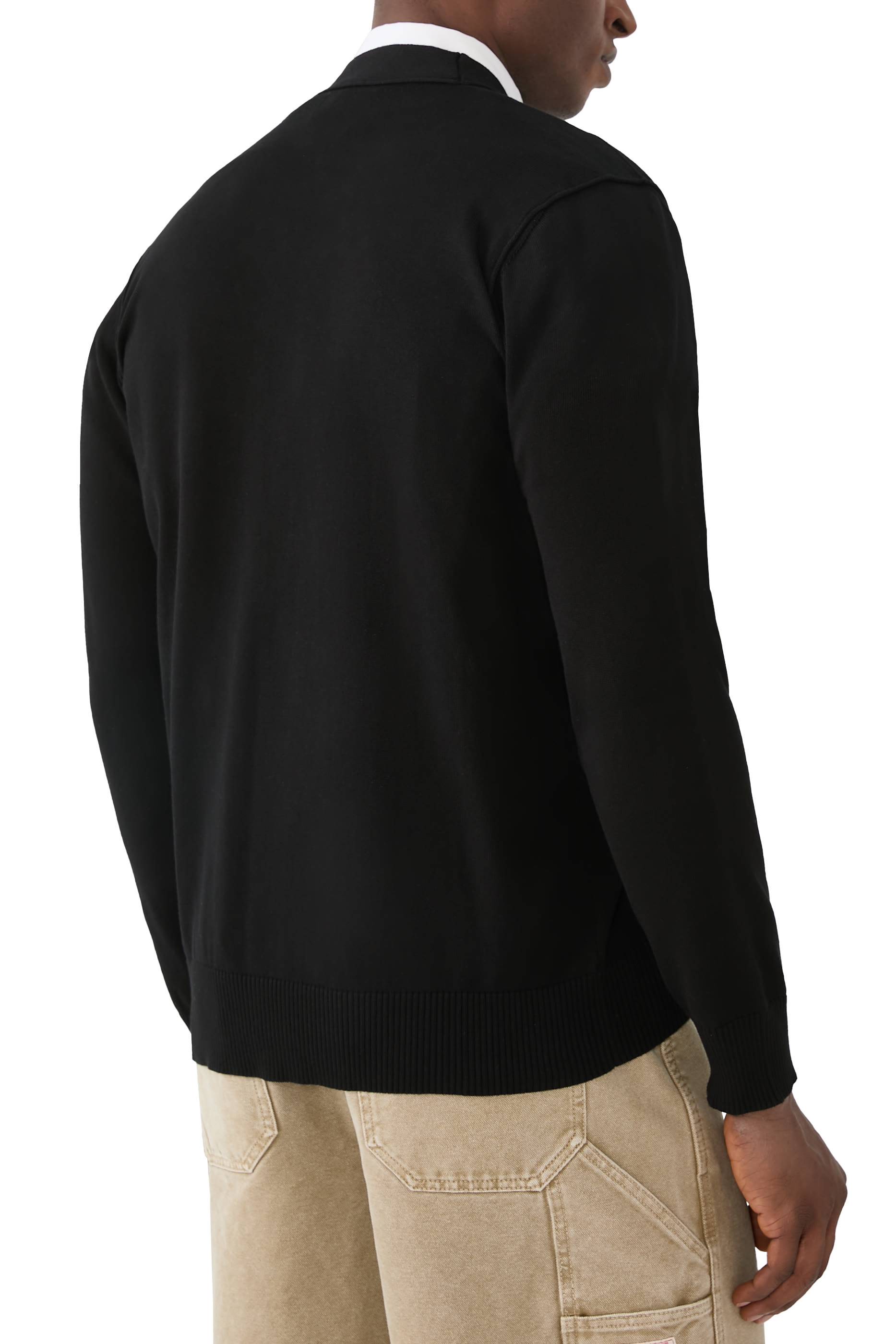 كارديغان برقعة شعار الماركة صوف