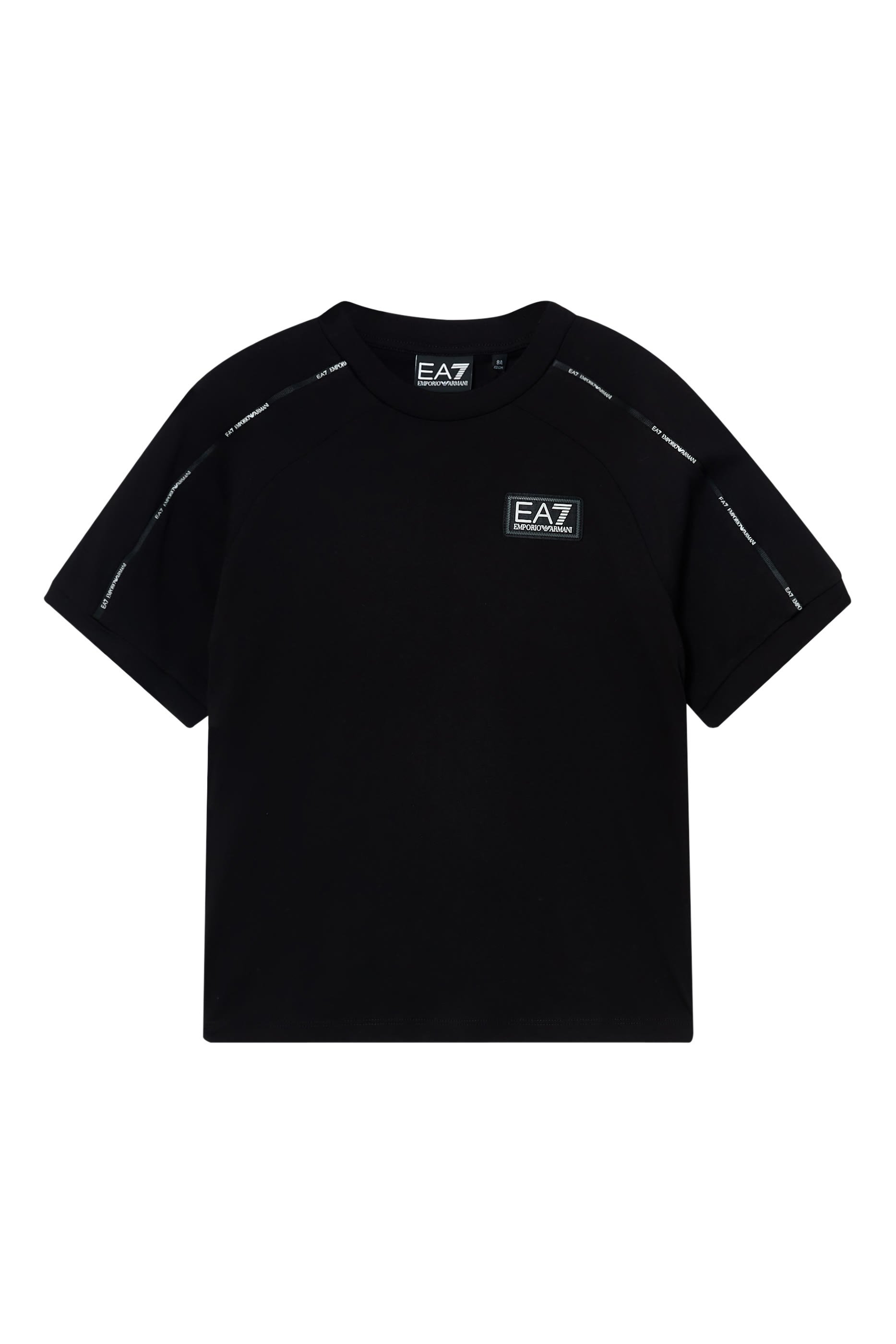 تيشيرت بشريط شعار الماركة للأطفال