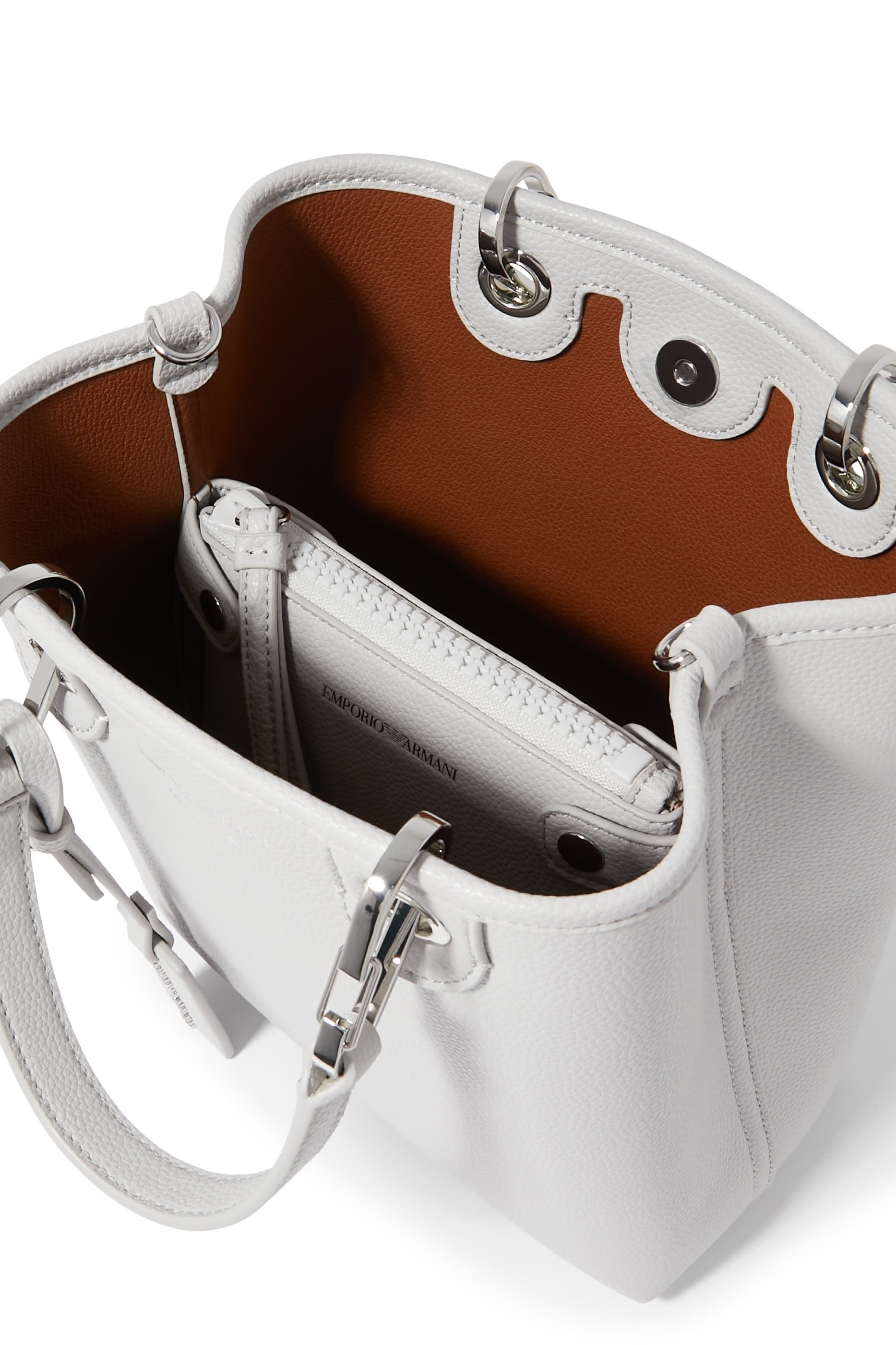 حقيبة يد ماي إي أي بتصميم عمودي بنقشة جلد الغزال