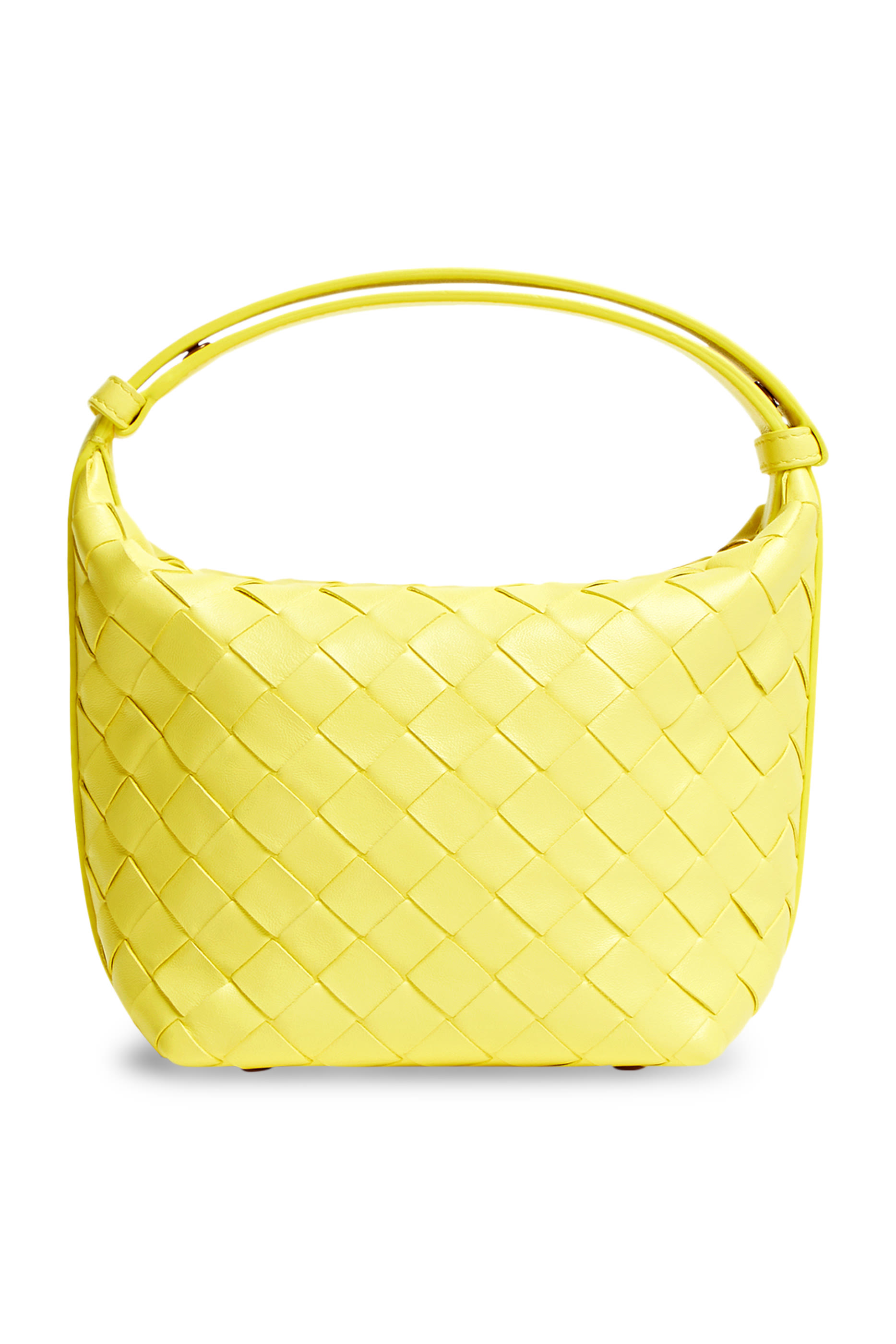 حقيبة كتف والاس صغيرة بتصميم مجدول جلد