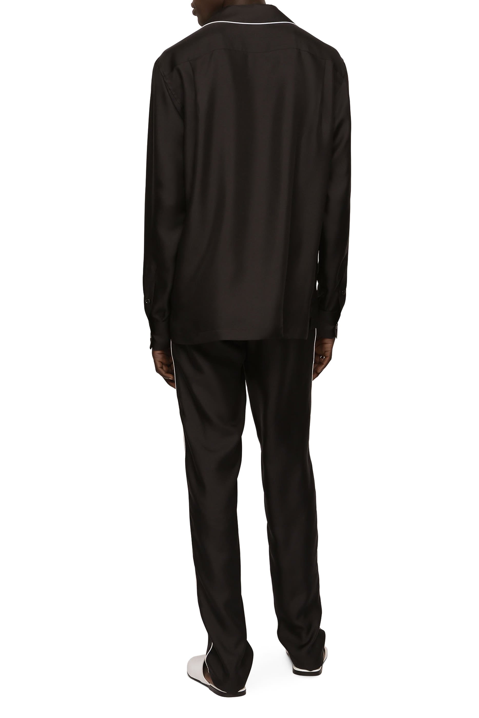 بنطال رياضي حرير برقعة شعار الماركة