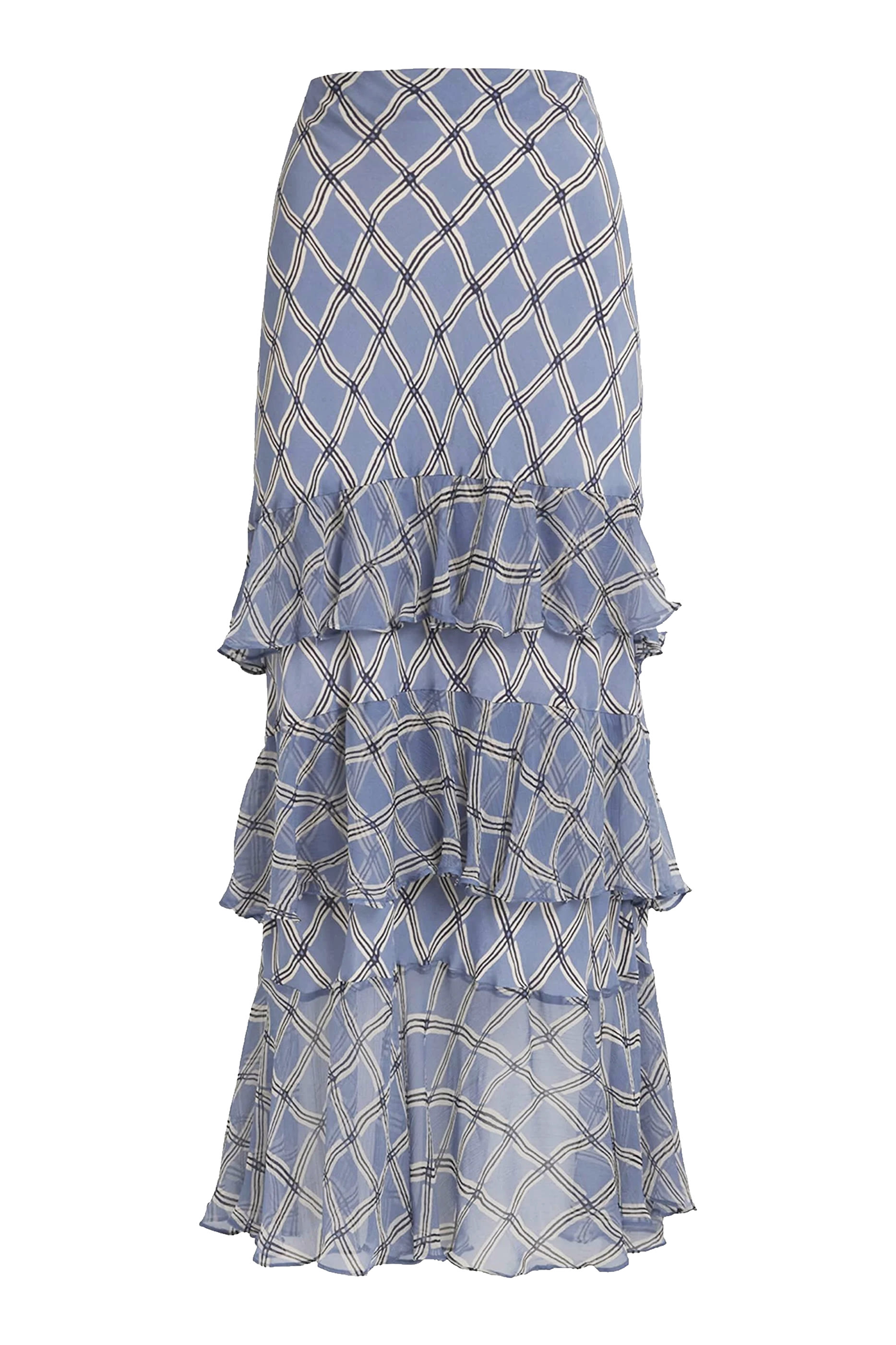 تنورة بريسلي بطيات متوسطة الطول