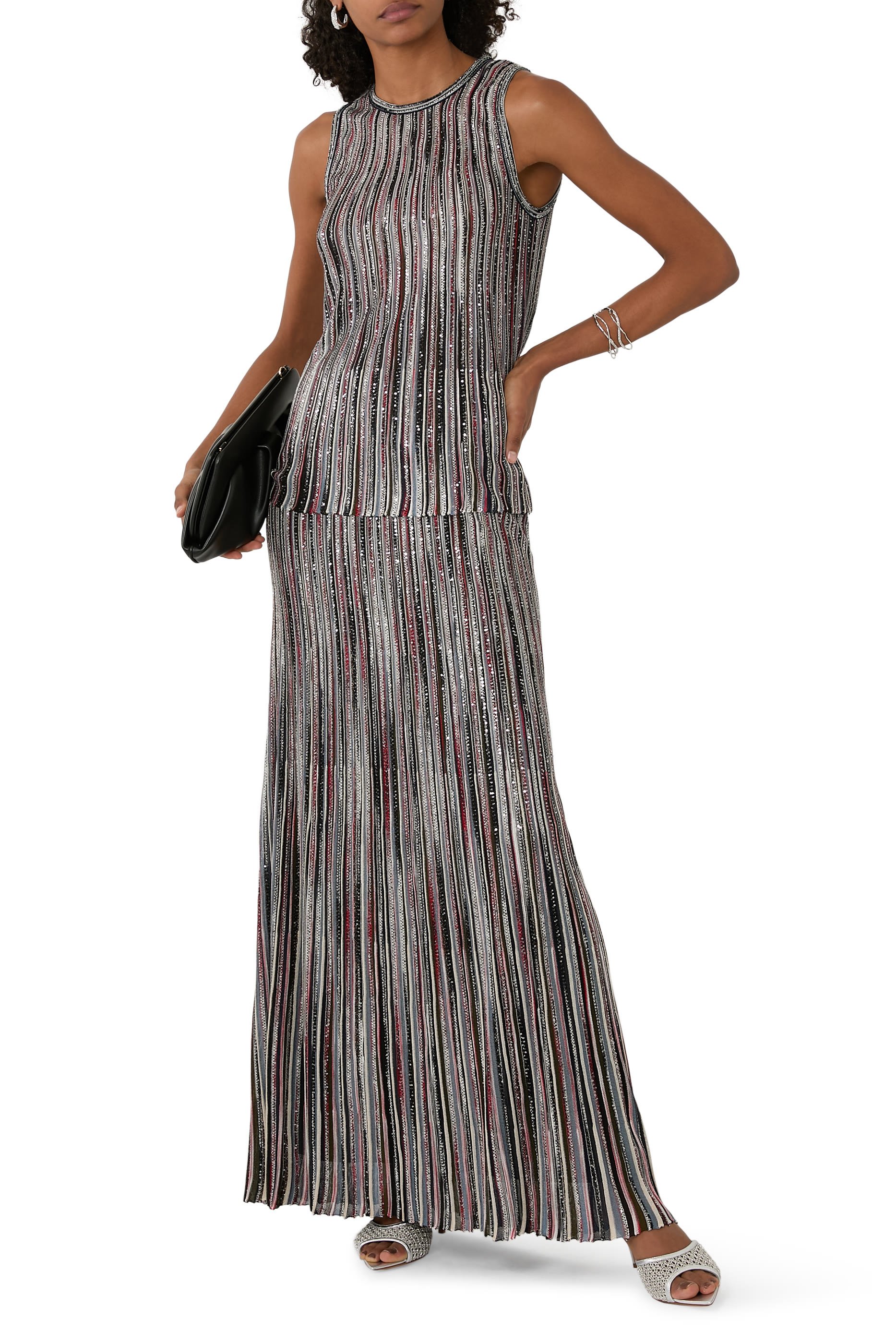 تنورة طويلة منسوجة جزئيا لوركس