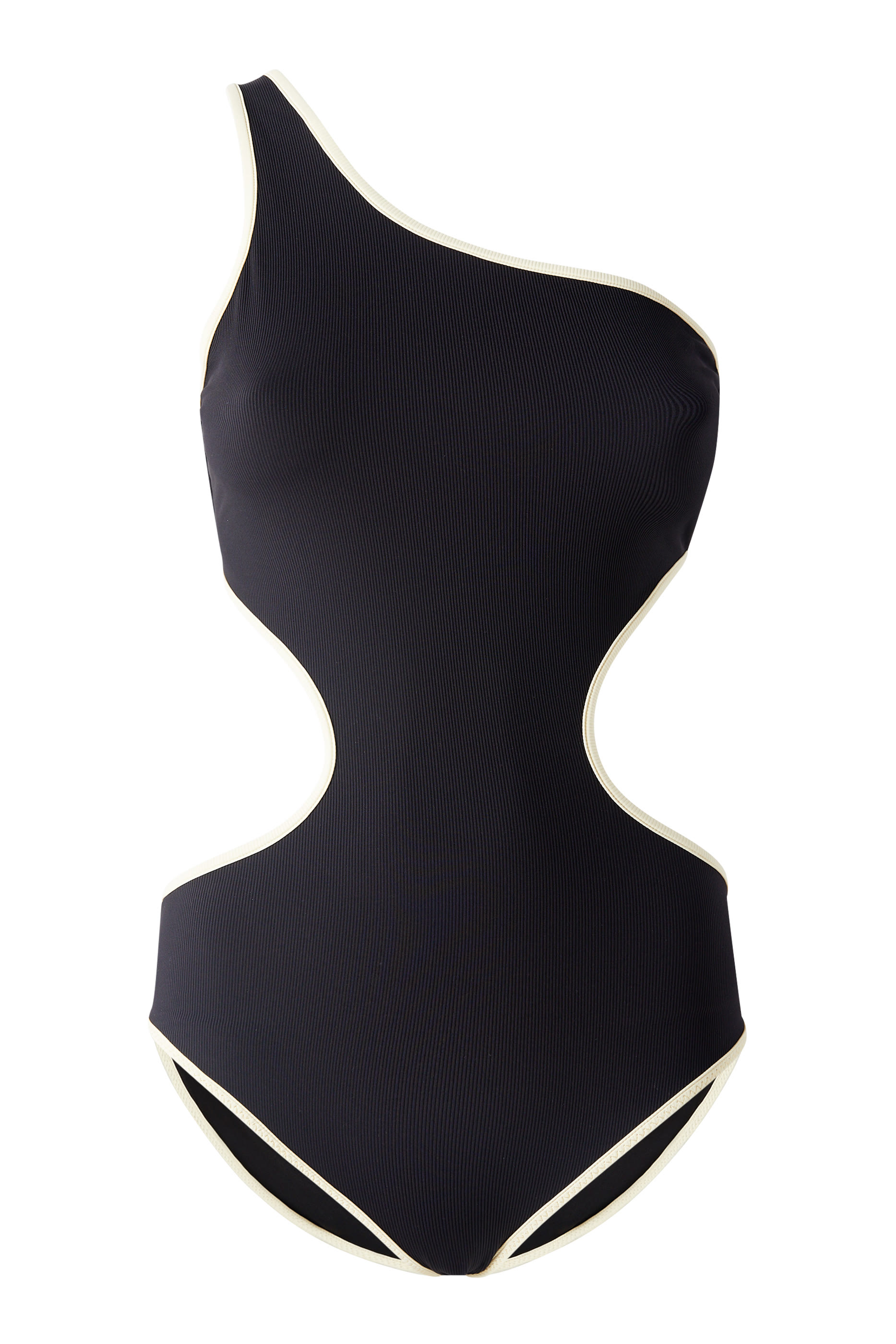 بدلة سباحة ألينا بكتف واحد مكشوف وتفاصيل فتحات