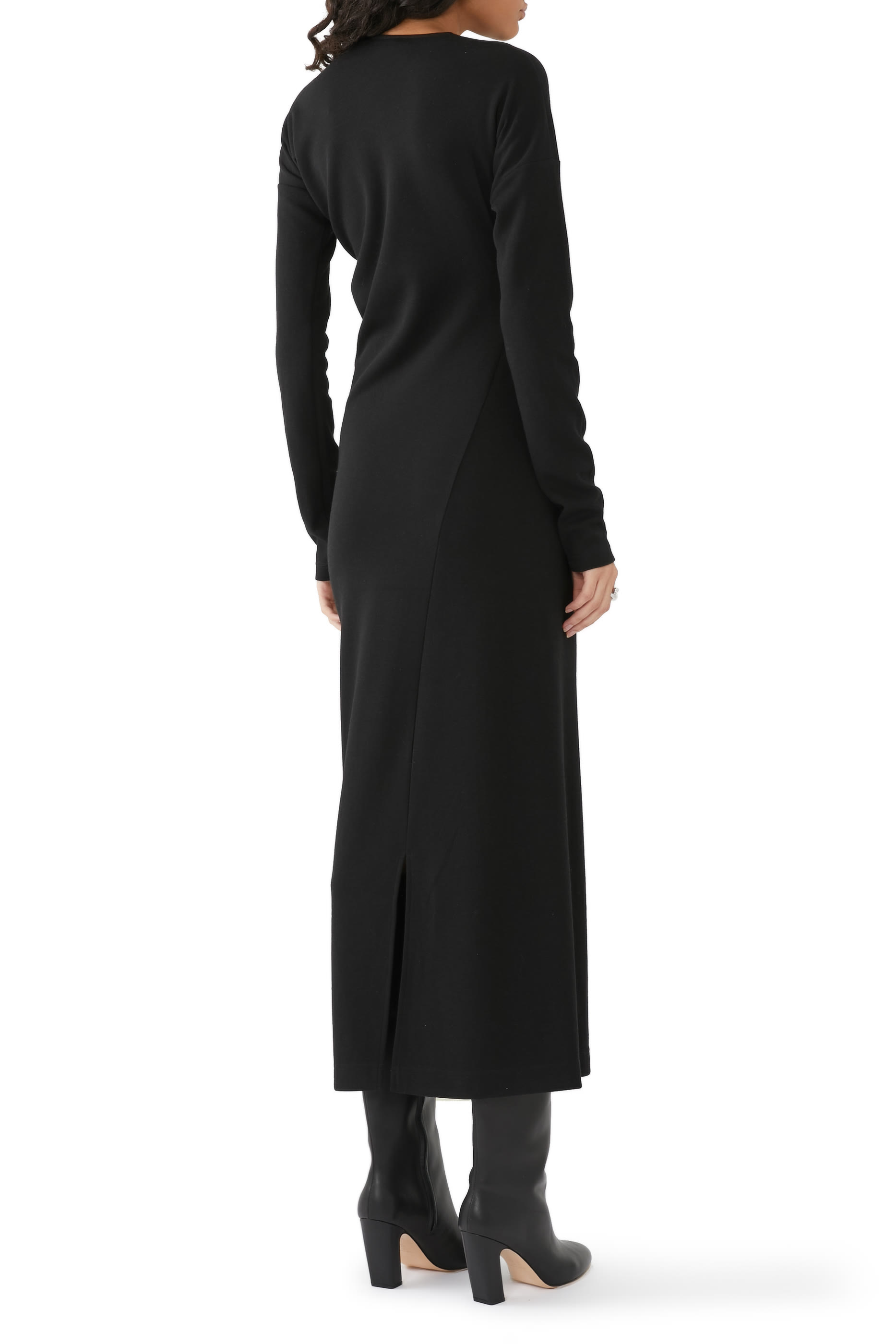 فستان بحياكة ملفوفة جيرسيه