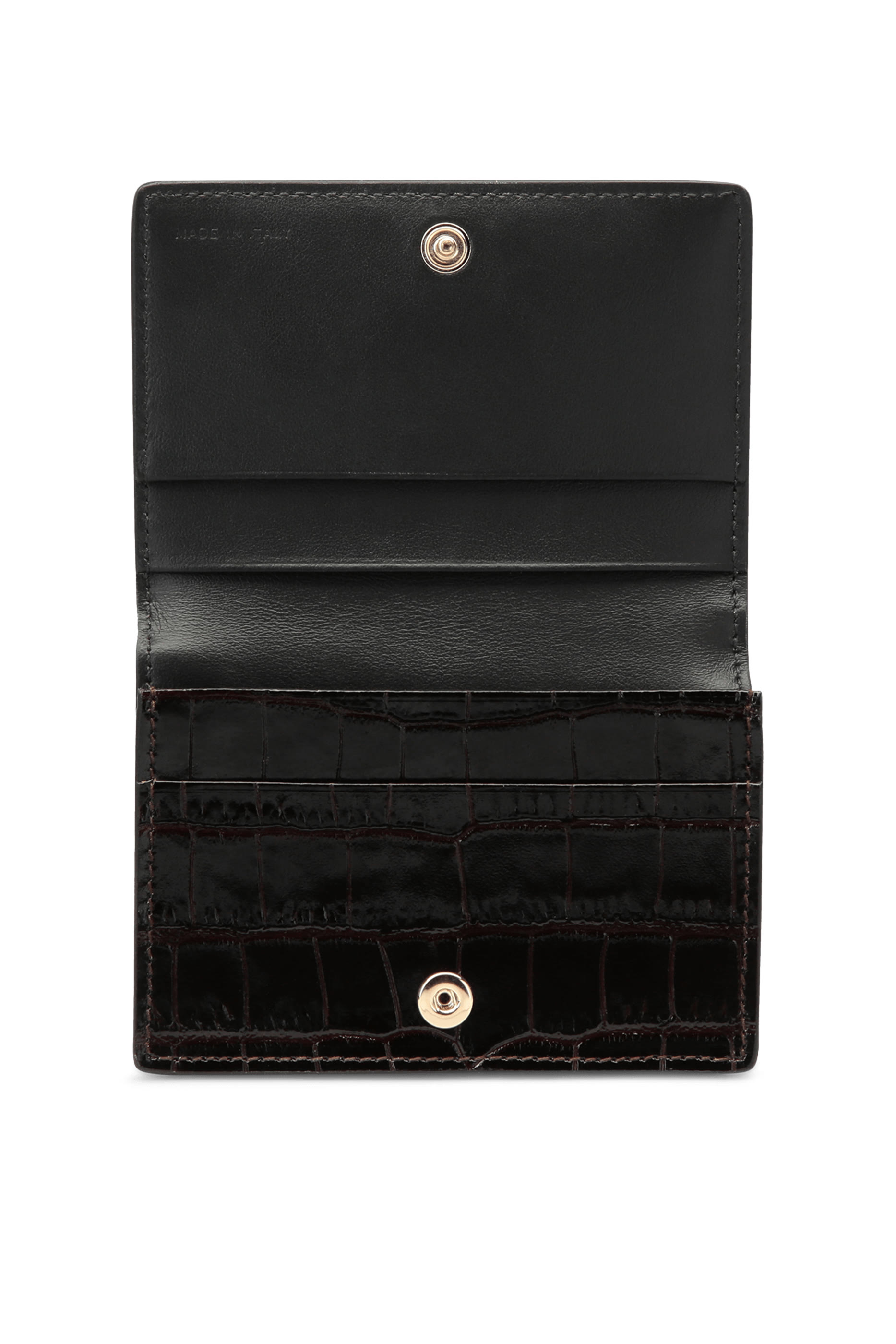 حافظة بطاقات قابلة للطي بزر كبس