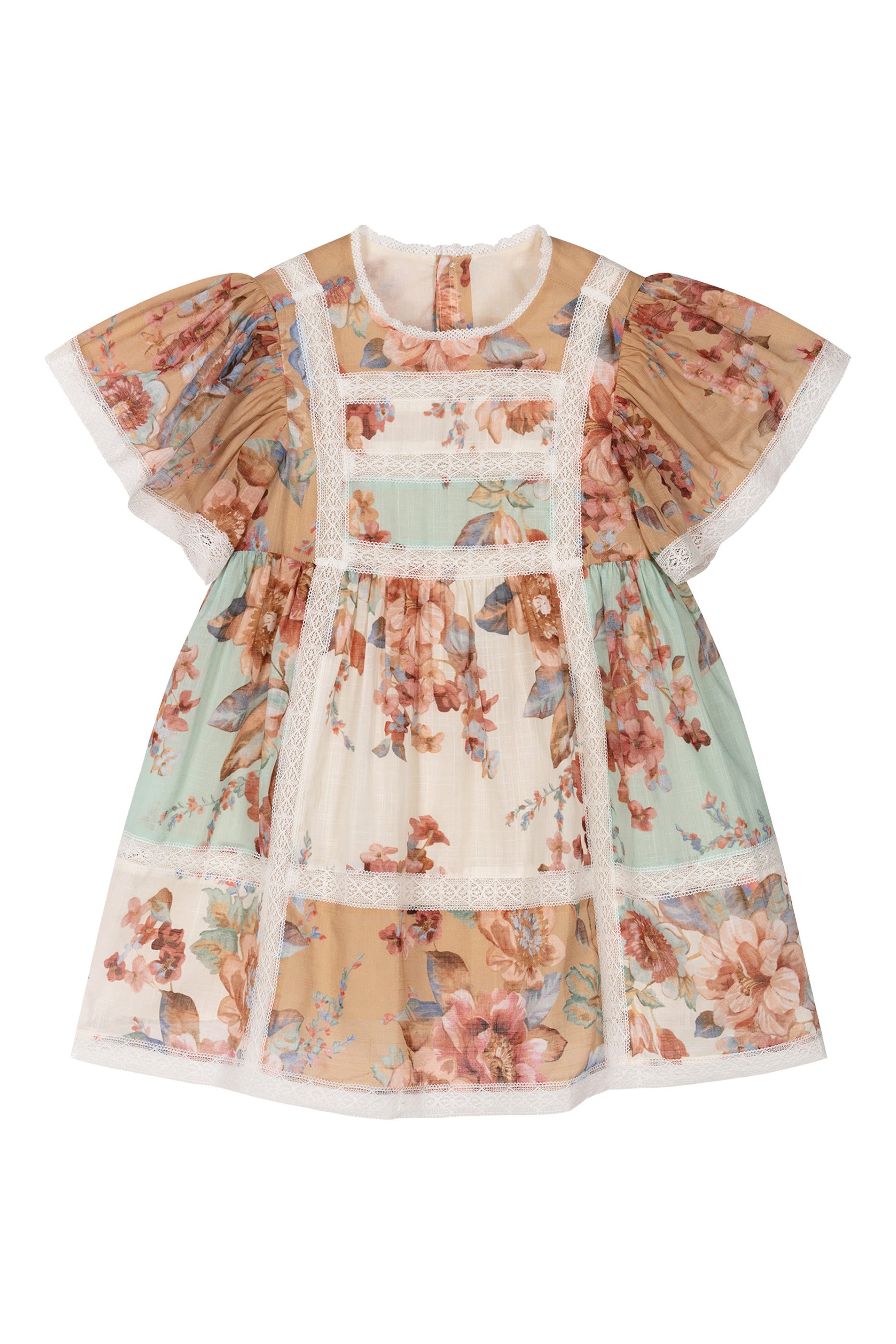 فستان اويكن بحافة مقسمة قطن 