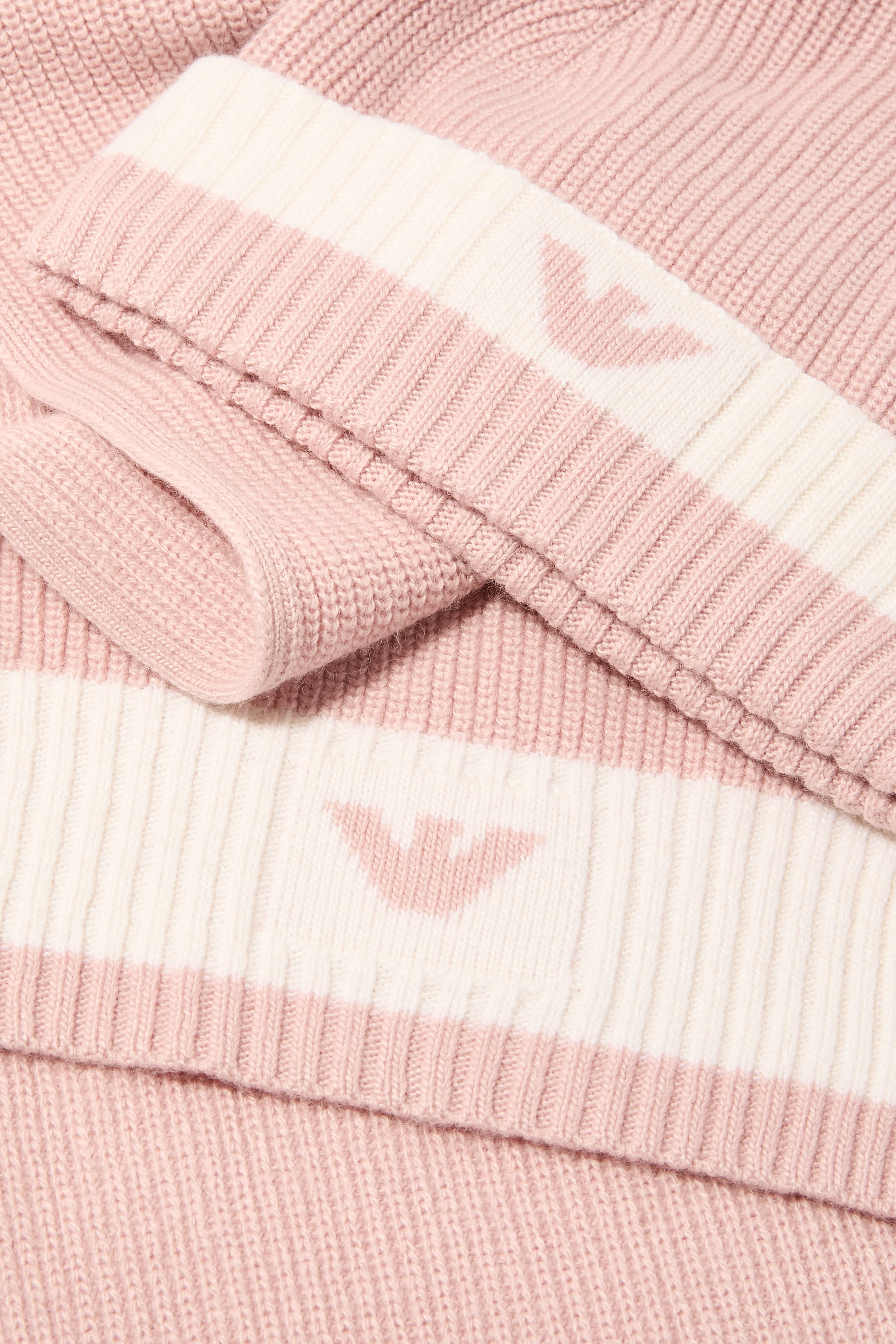 طقم قبعة بيني ووشاح مزيج قطن للأطفال