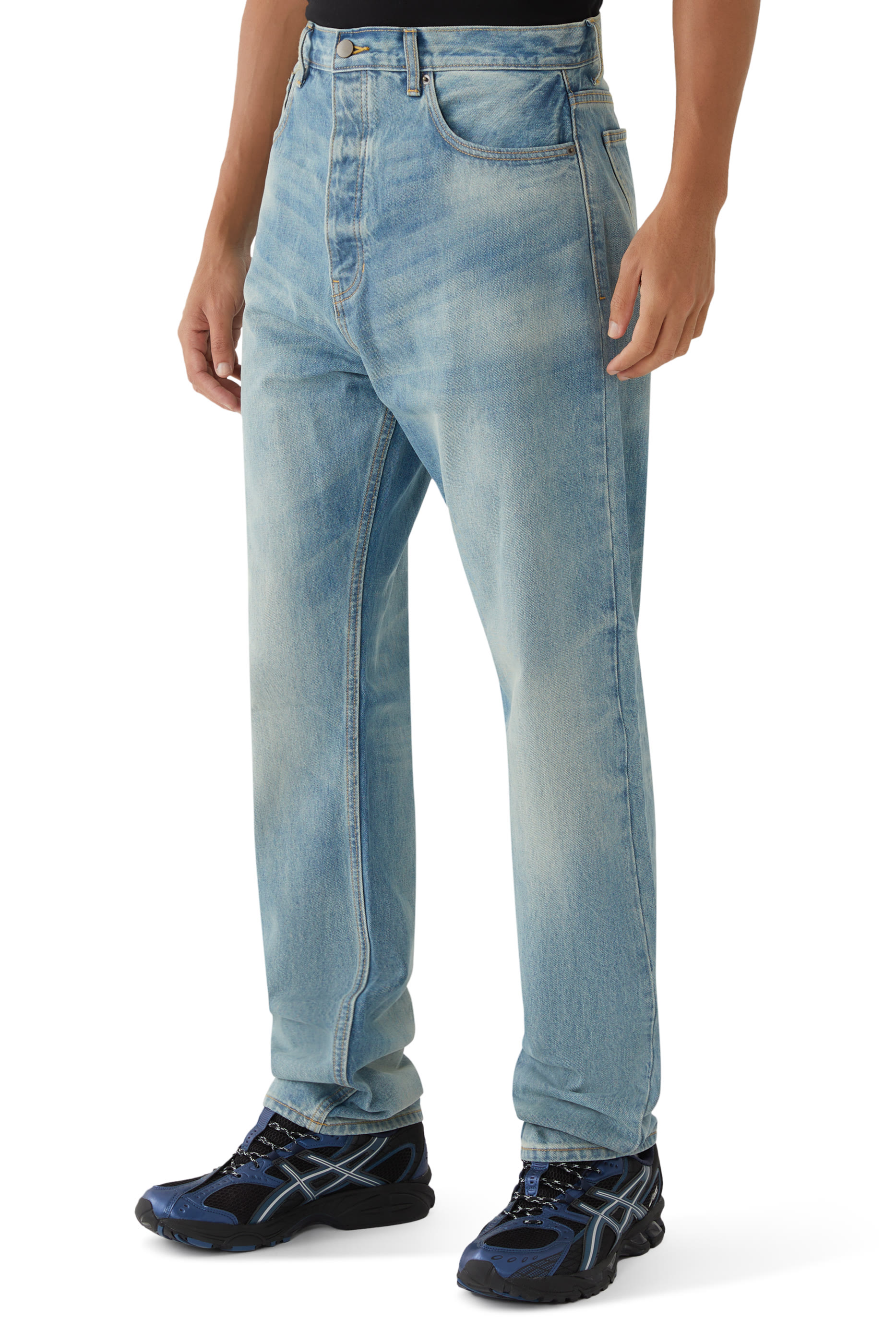 بنطال جينز دنيم بخمسة جيوب