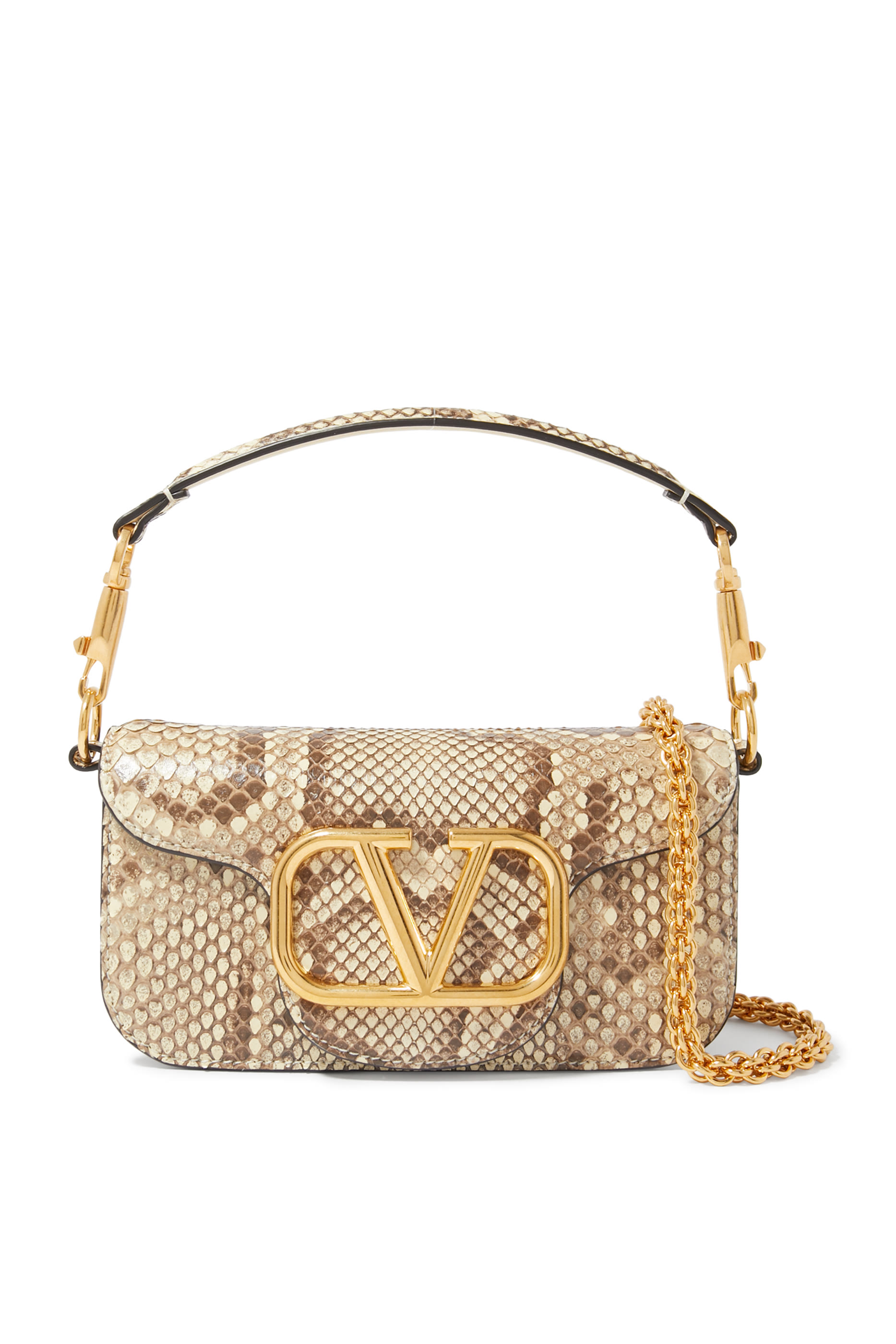 حقيبة كتف لوكو بنقشة جلد أفعى