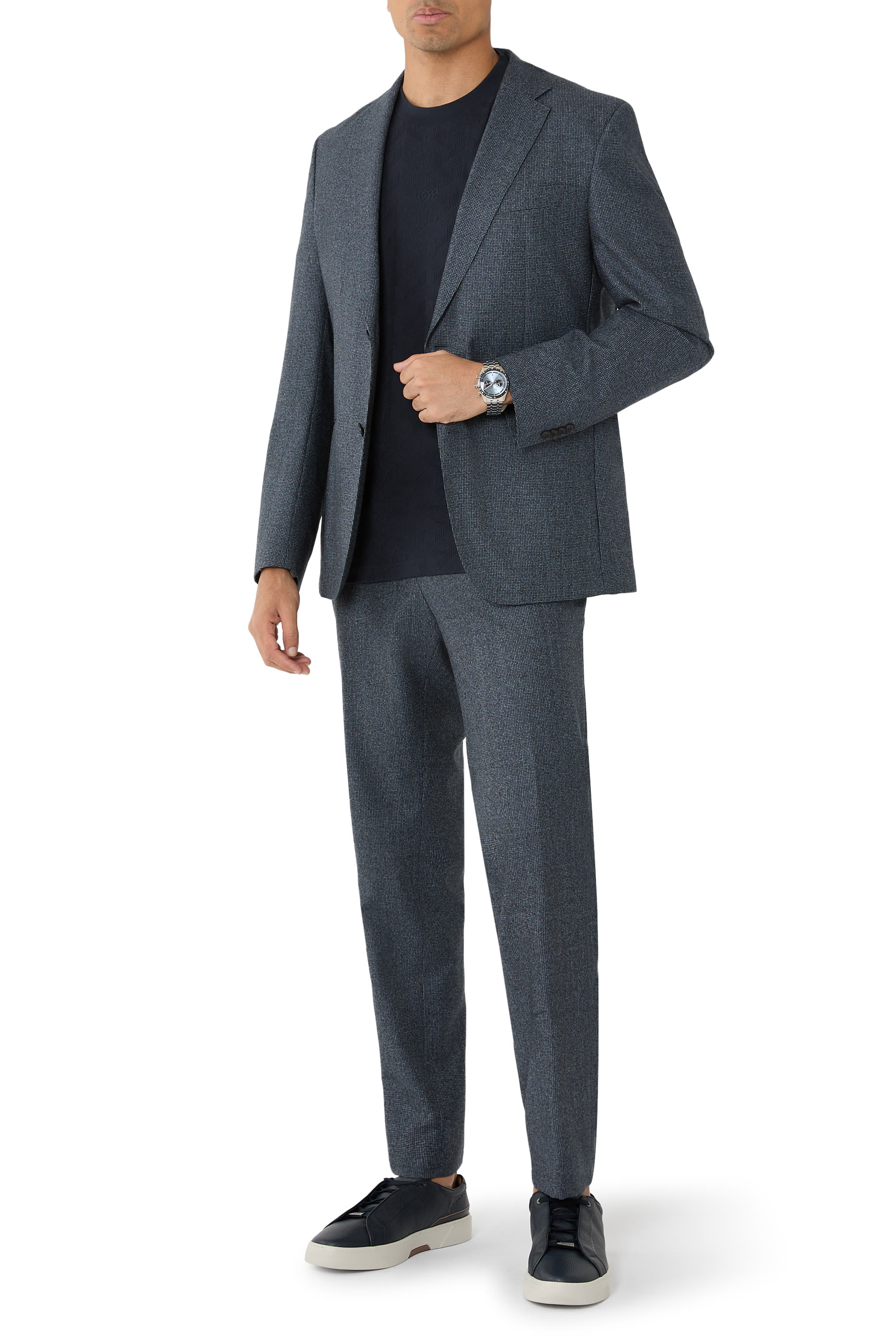 تيشيرت بنقشة جاكار عاكسة