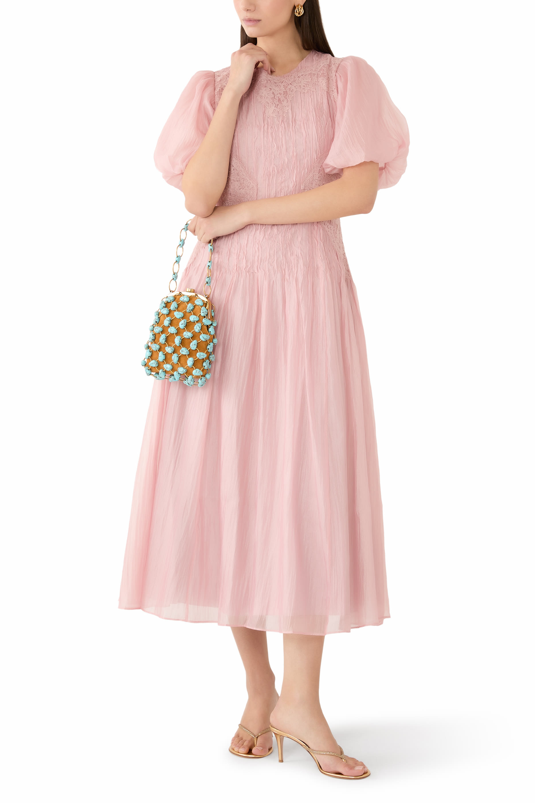 Ophelia Lace Midi Dress