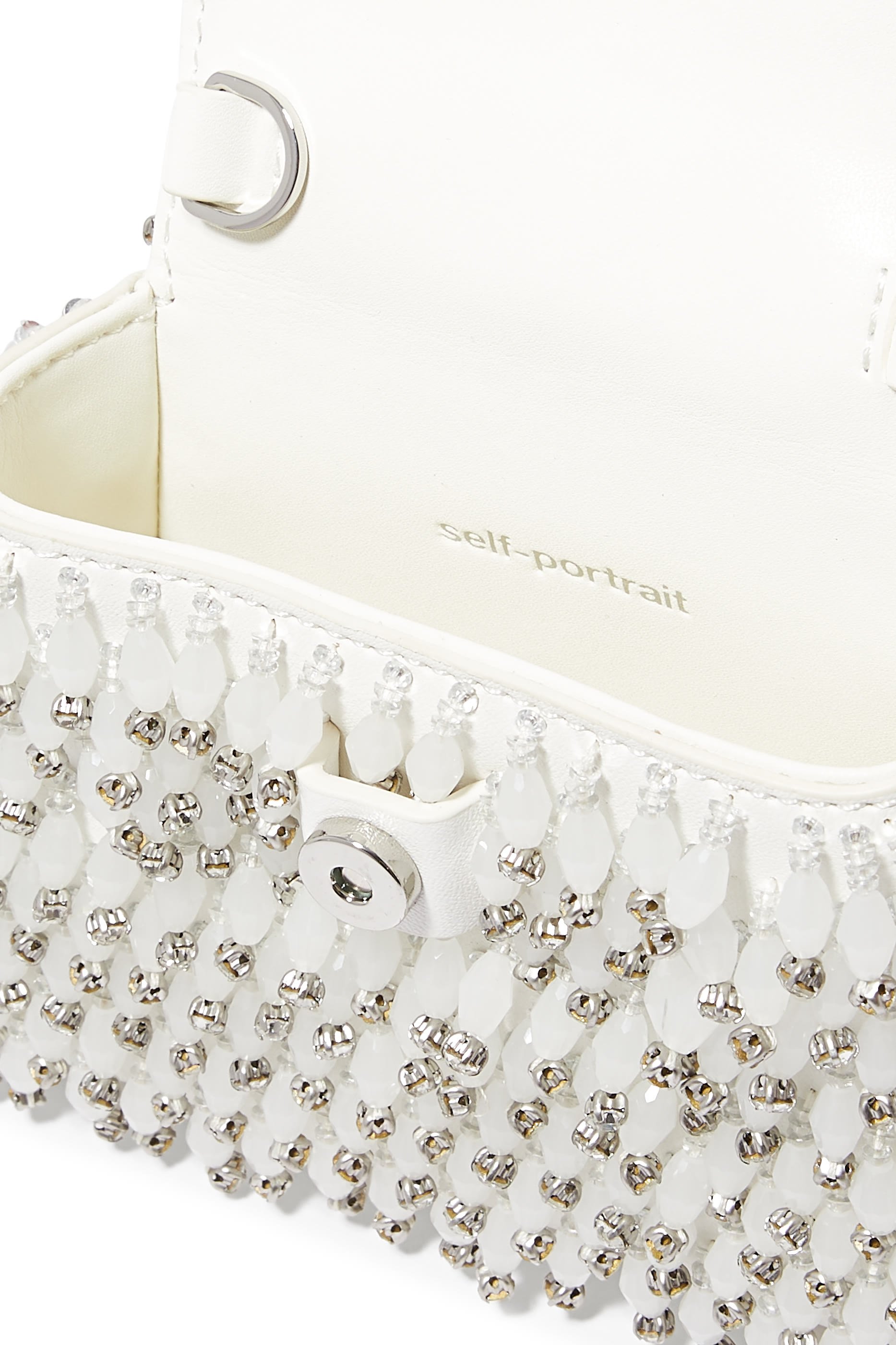 حقيبة مايكرو بيد علوية وعقدة مرصعة بالكريستال