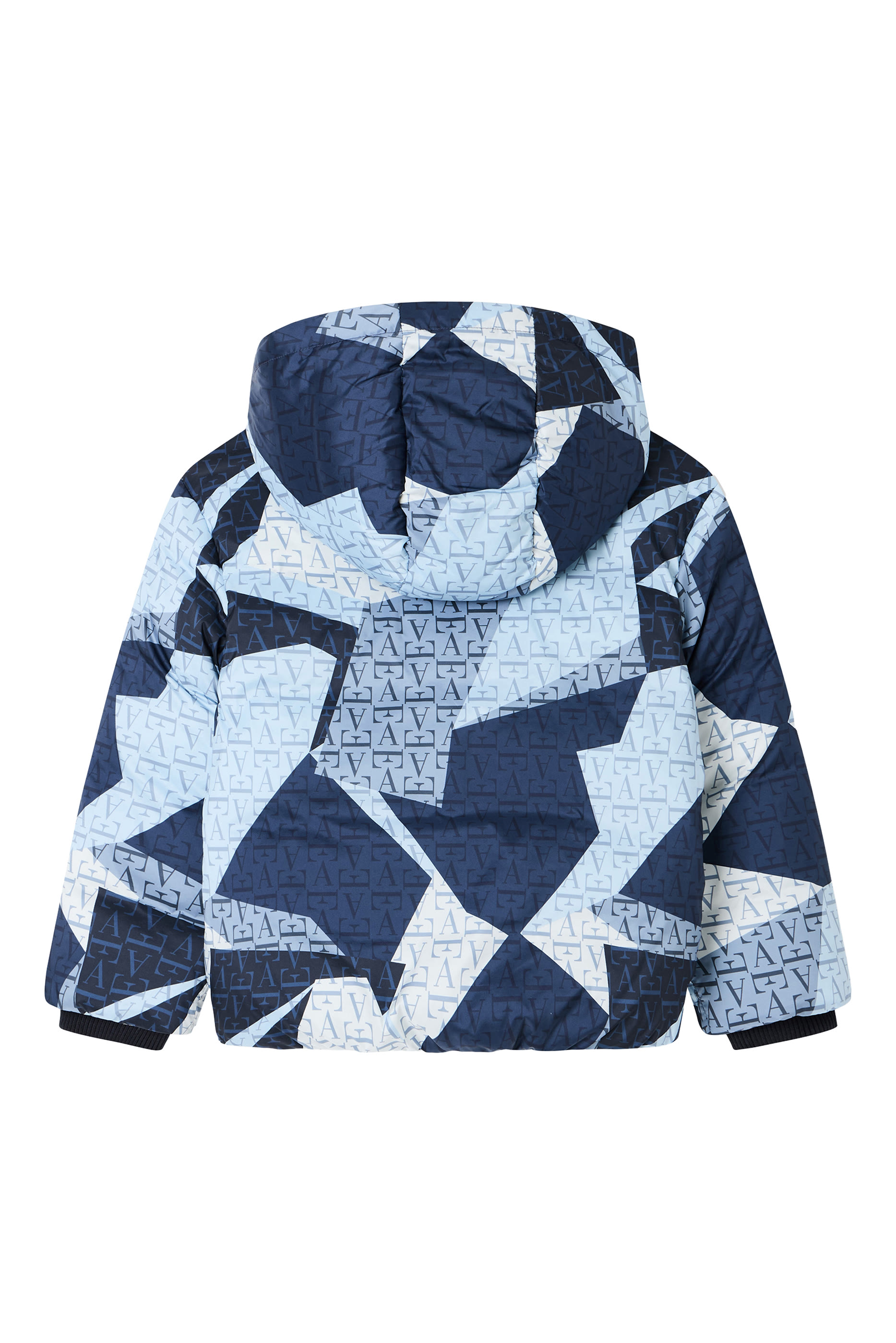 Kids Geometric Pattern Down Coat