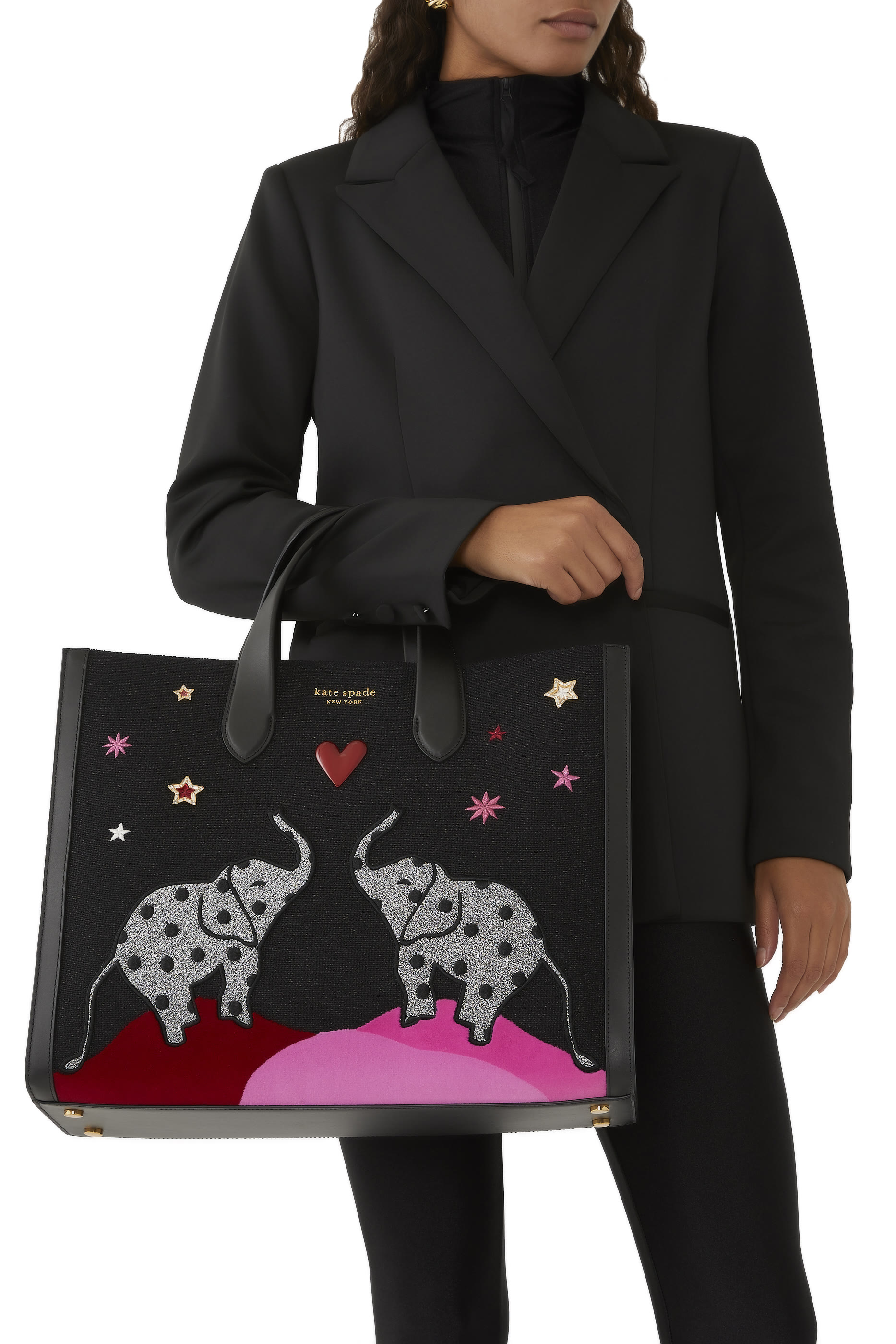 حقيبة يد كبيرة مانهاتن إيلي بتطريزات