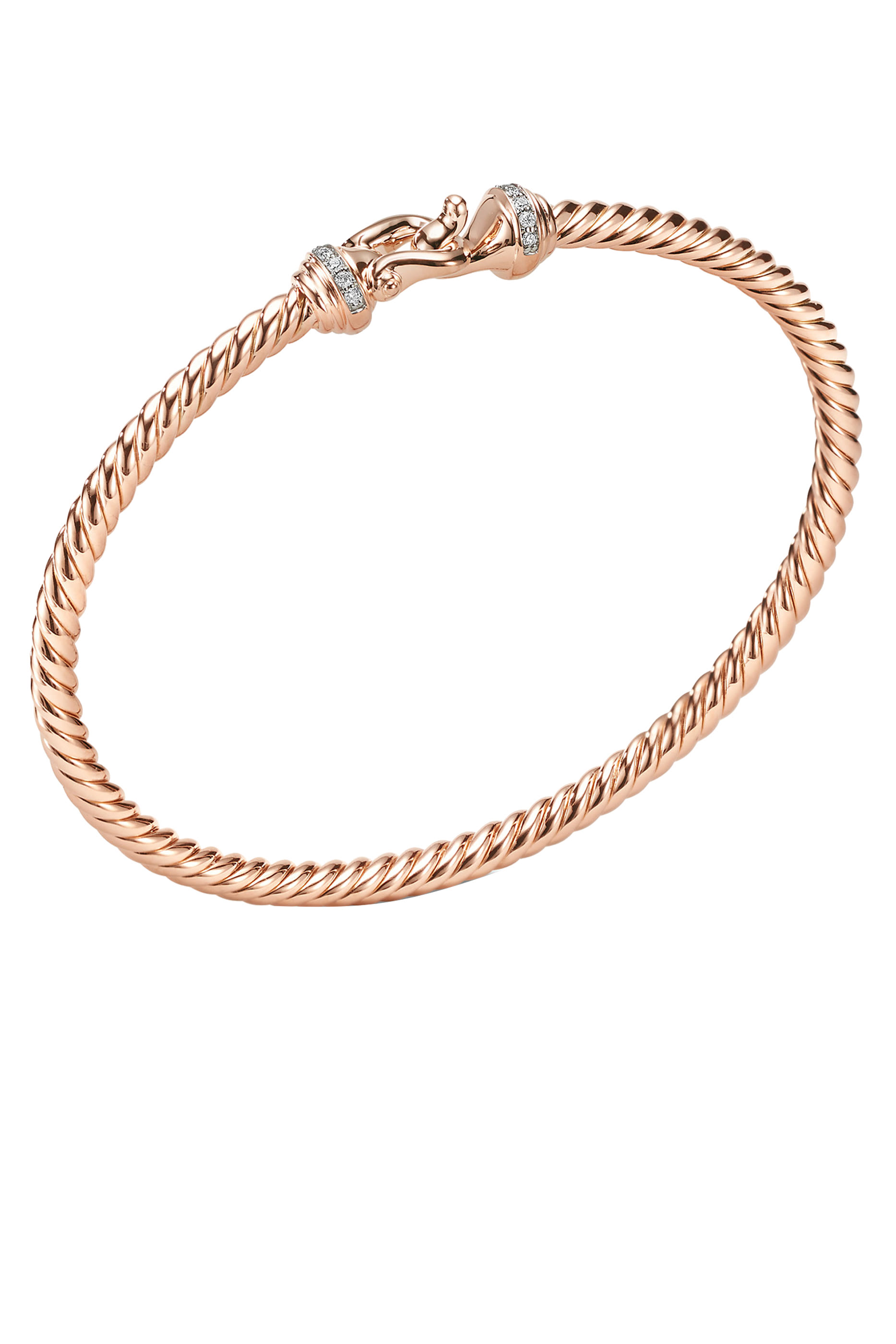 سوار بمشبك مرصع بماس، ذهب عيار 18