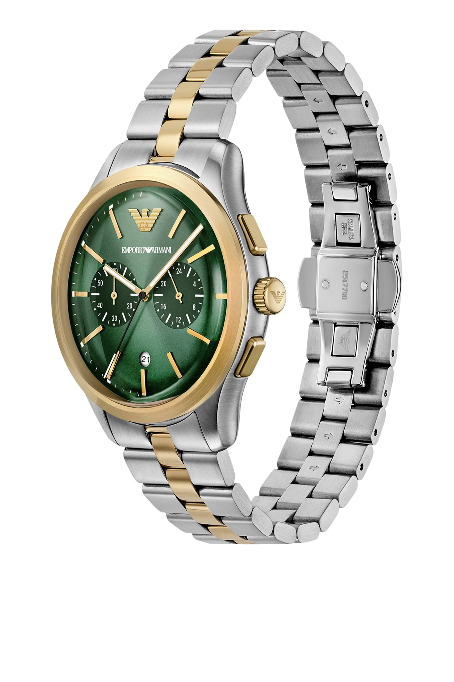 ساعة كرونوغراف بلونين ستانلس ستيل