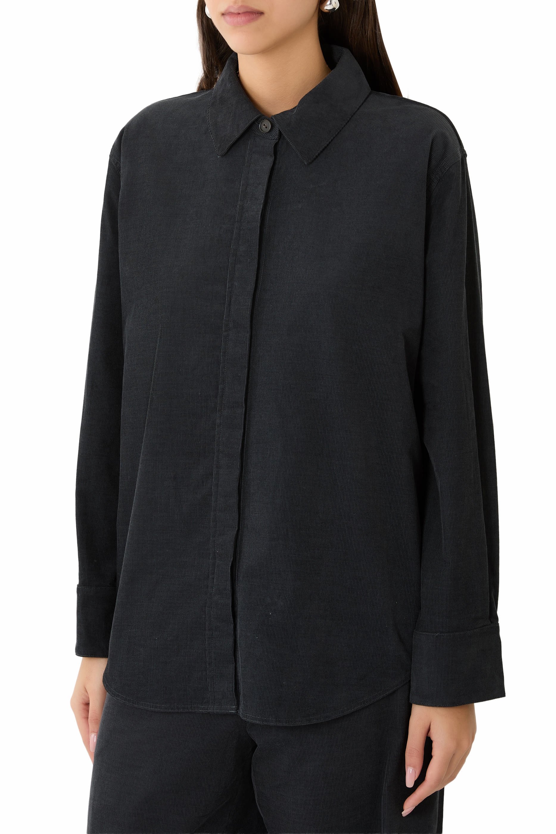 Cotton Corduroy Oversized Shirt
