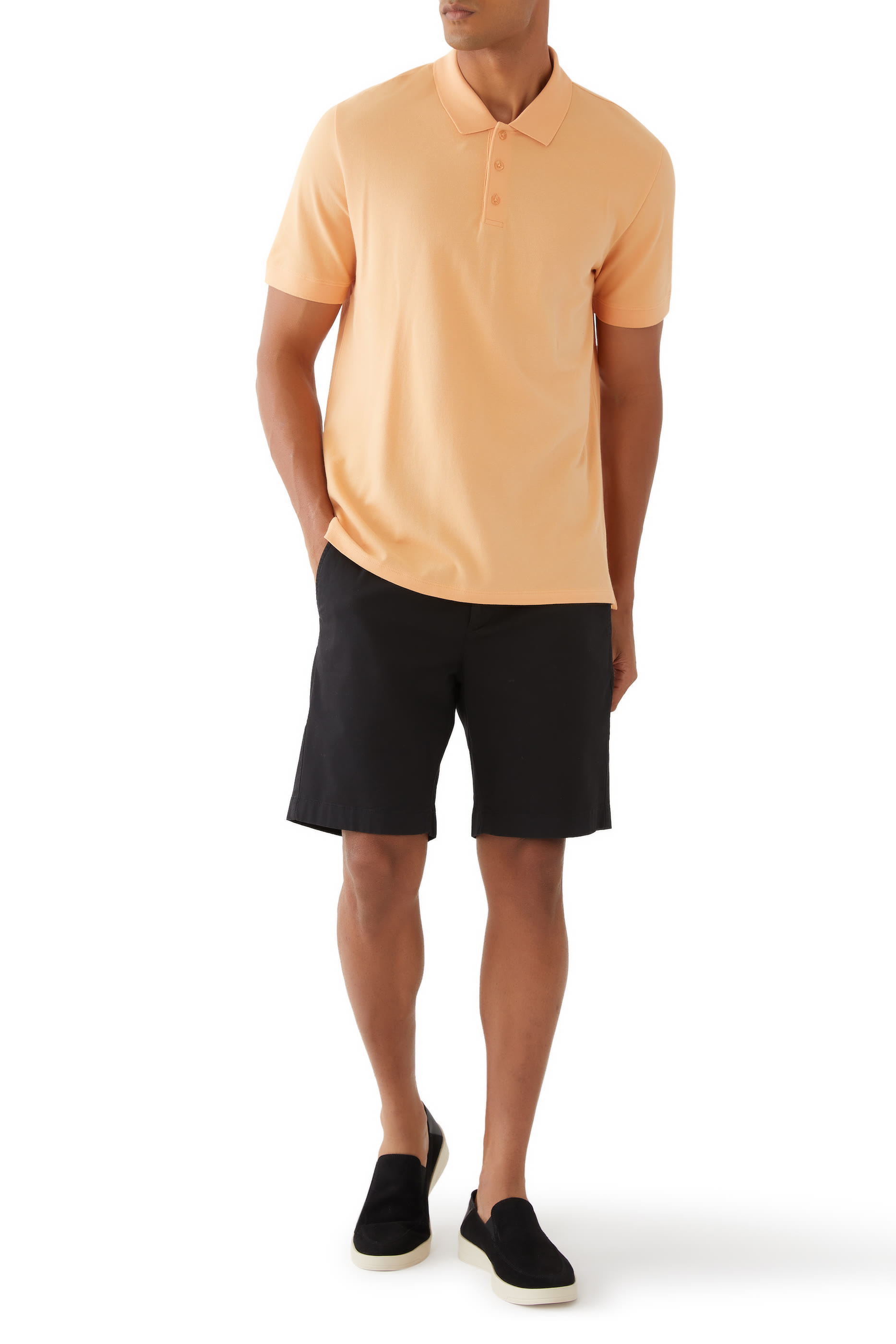 قميص بولو بأكمام قصيرة قماش بيكيه