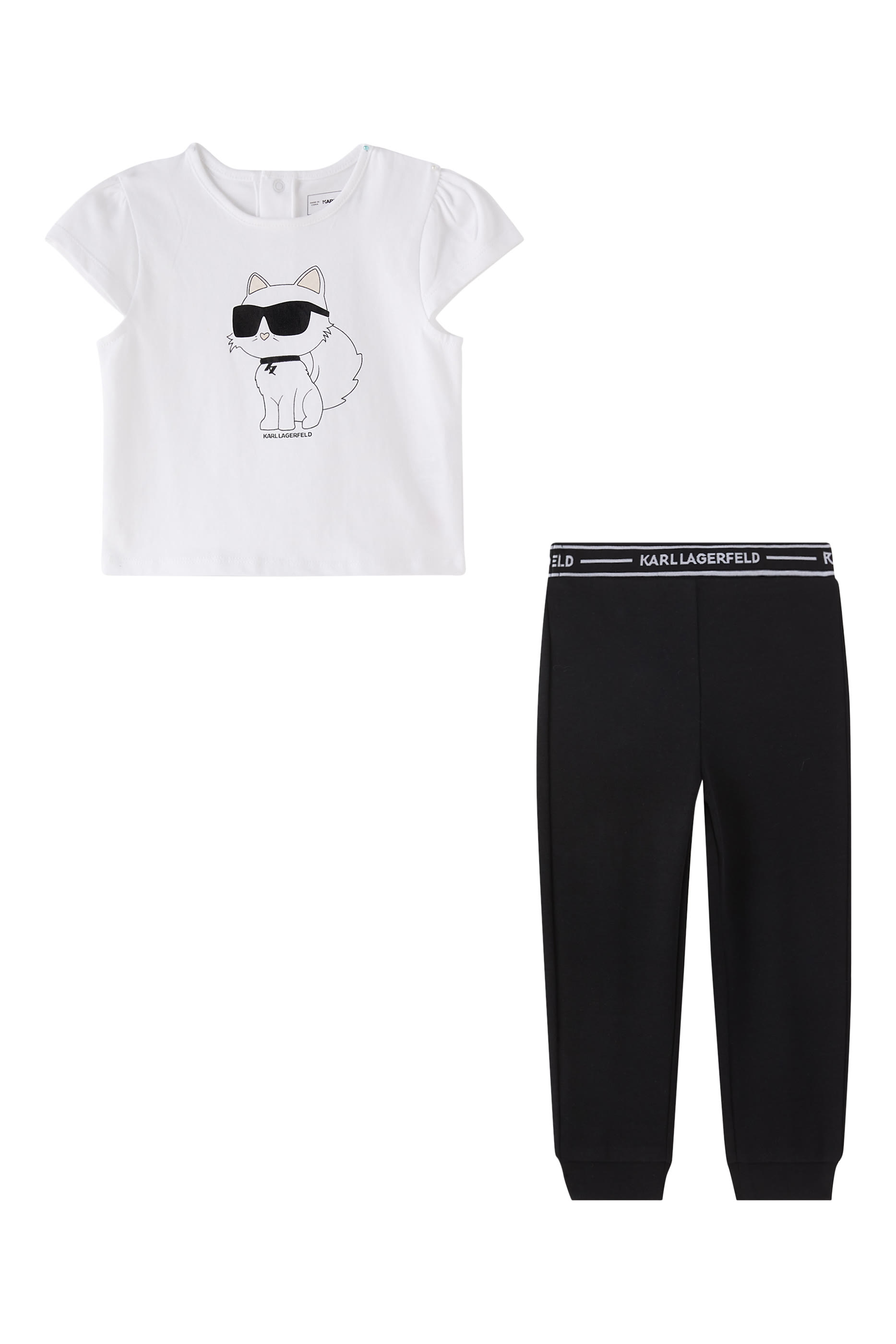 طقم لغينغز وتيشيرت قطن للأطفال