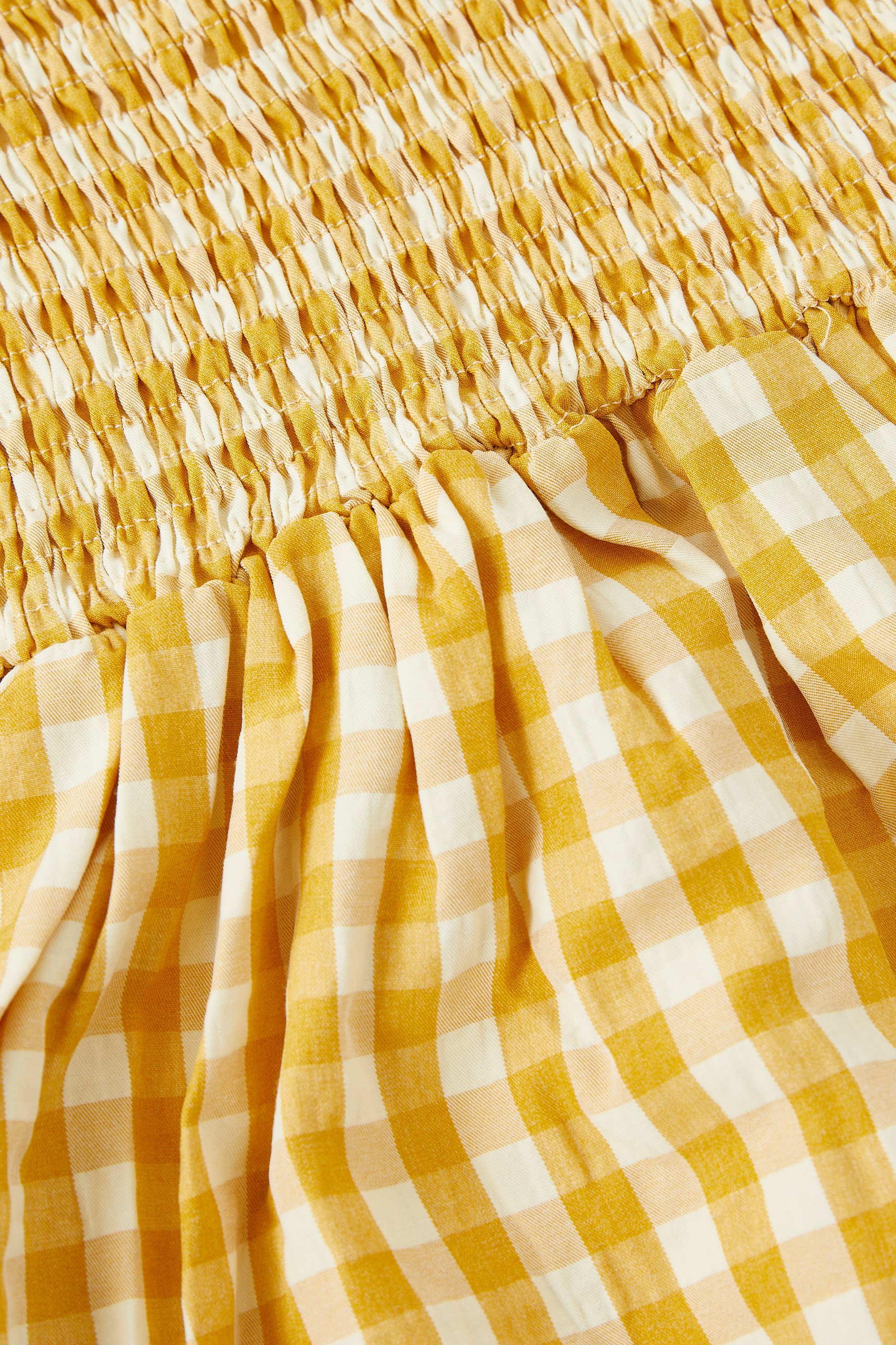 فستان للأطفال بكشكش ونقشة مربعات