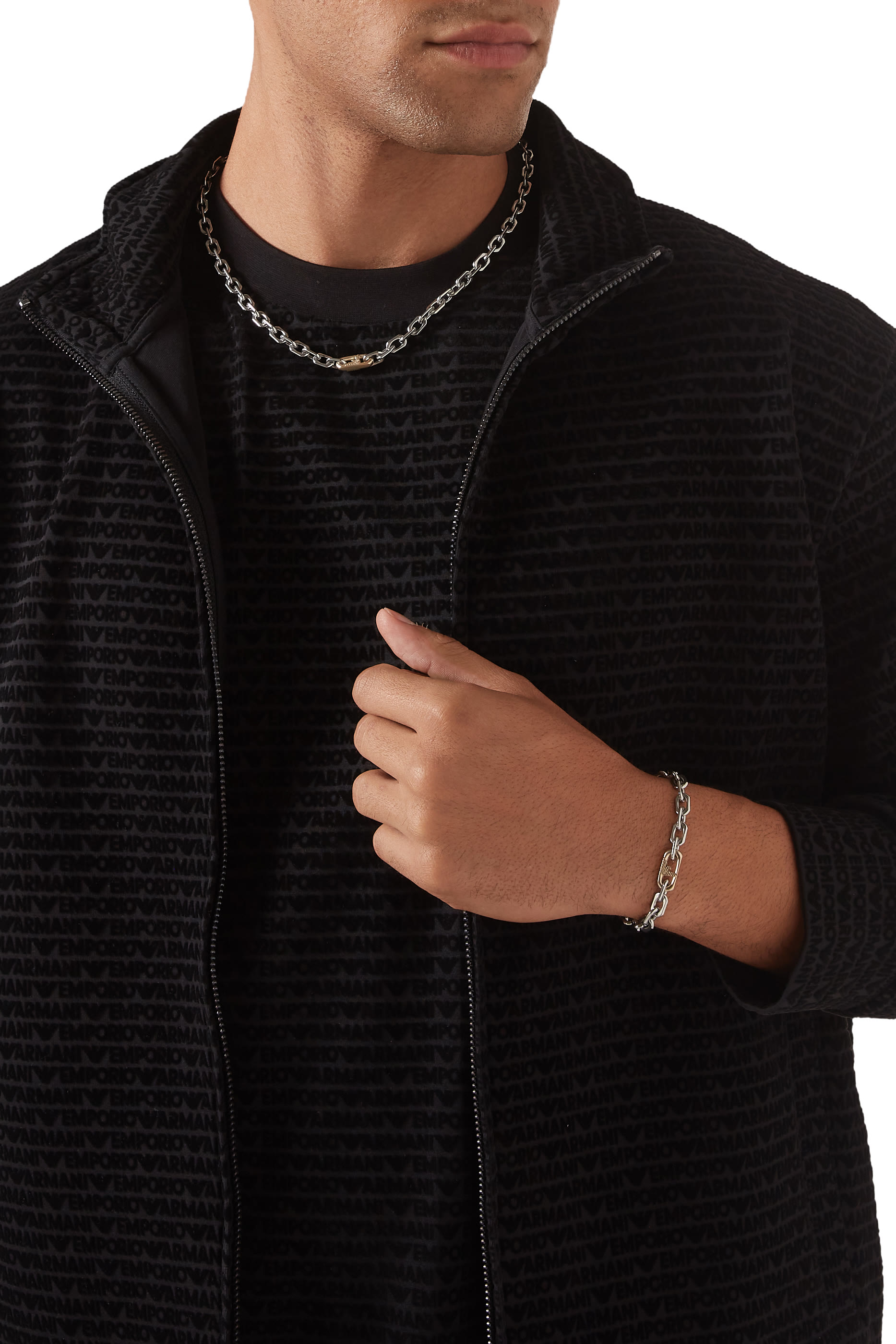 سوار بتصميم سلسلة بلونين ستانلس ستيل