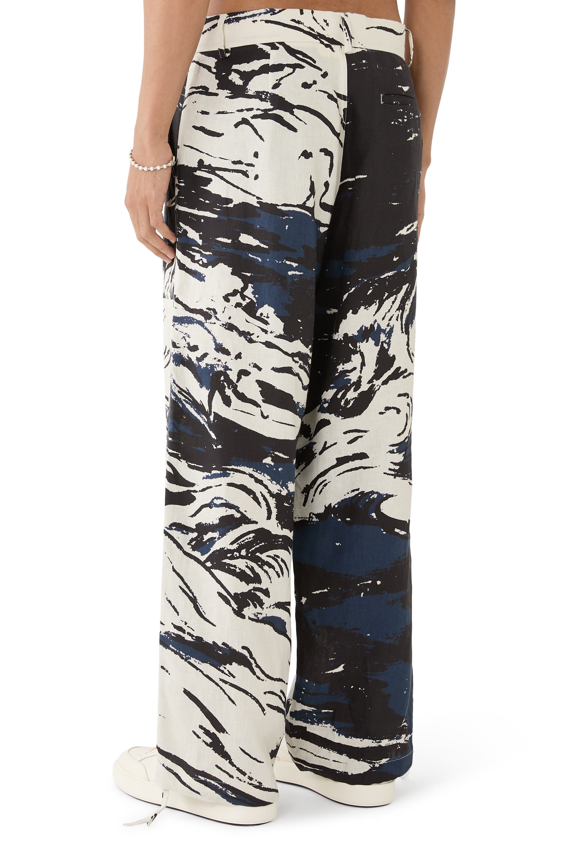 بنطال برقعات برسومات أمواج