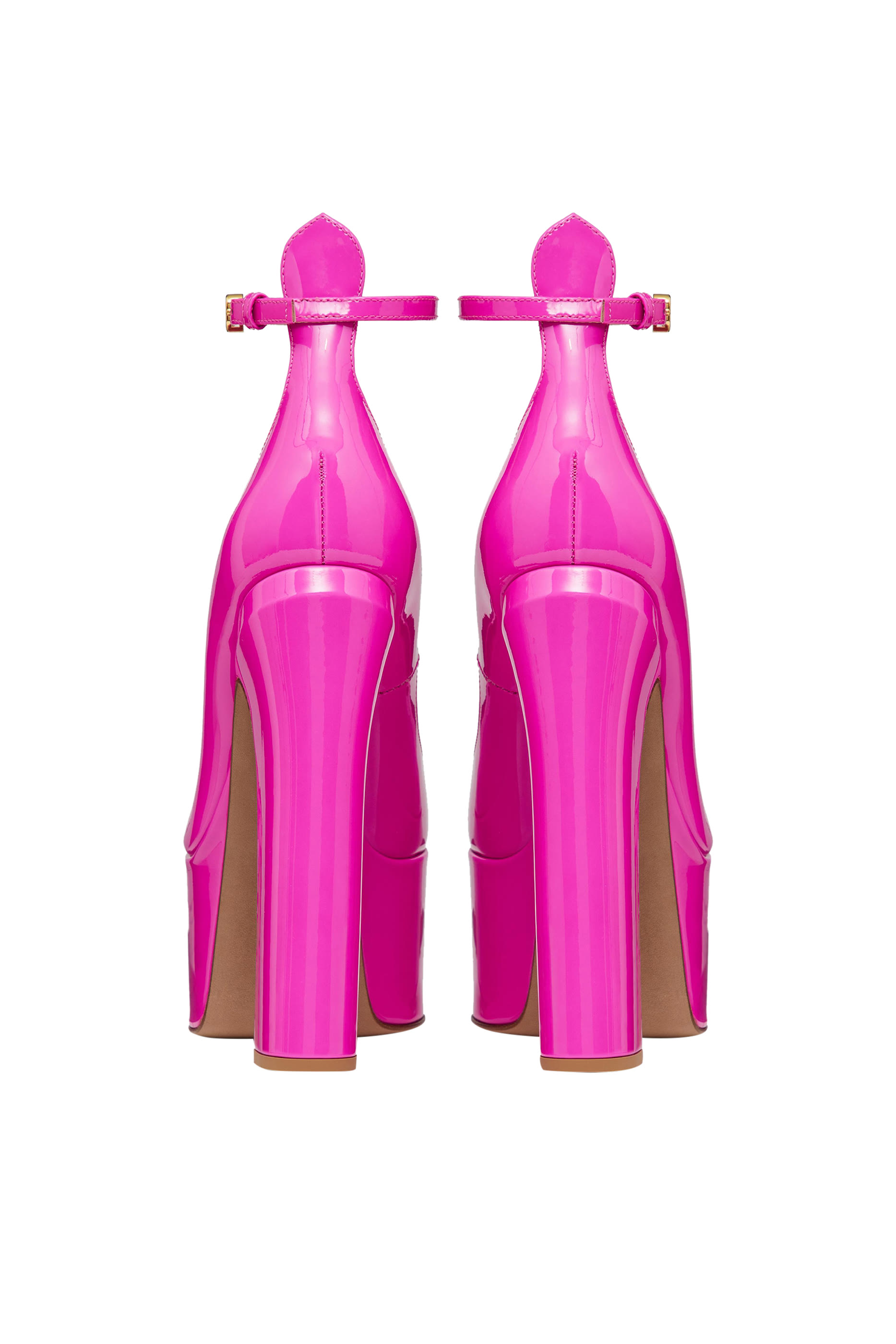 حذاء كلاسيك فالنتينو جارافاني ديسكو بوكس جلد لامع بكعب عالي مقاس 180 مم