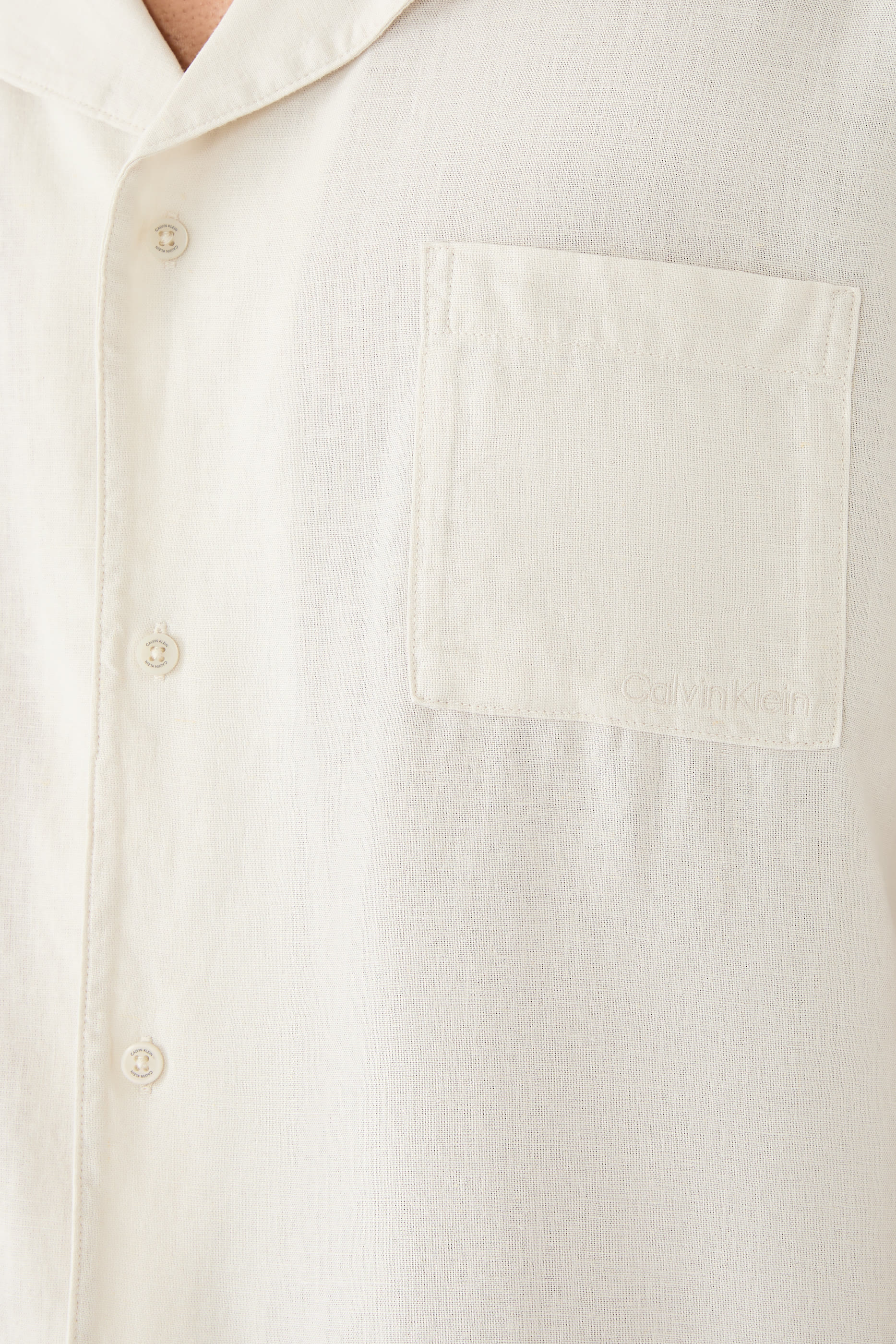 قميص بيجاما مزيج كتان